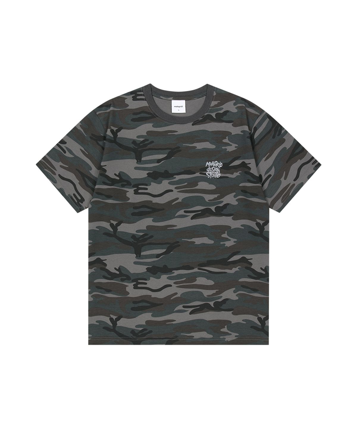 마하그리드(MAHAGRID) CAMO PATTERN SLASH LOGO TEE CHARCOAL(MG2GMMT527A)