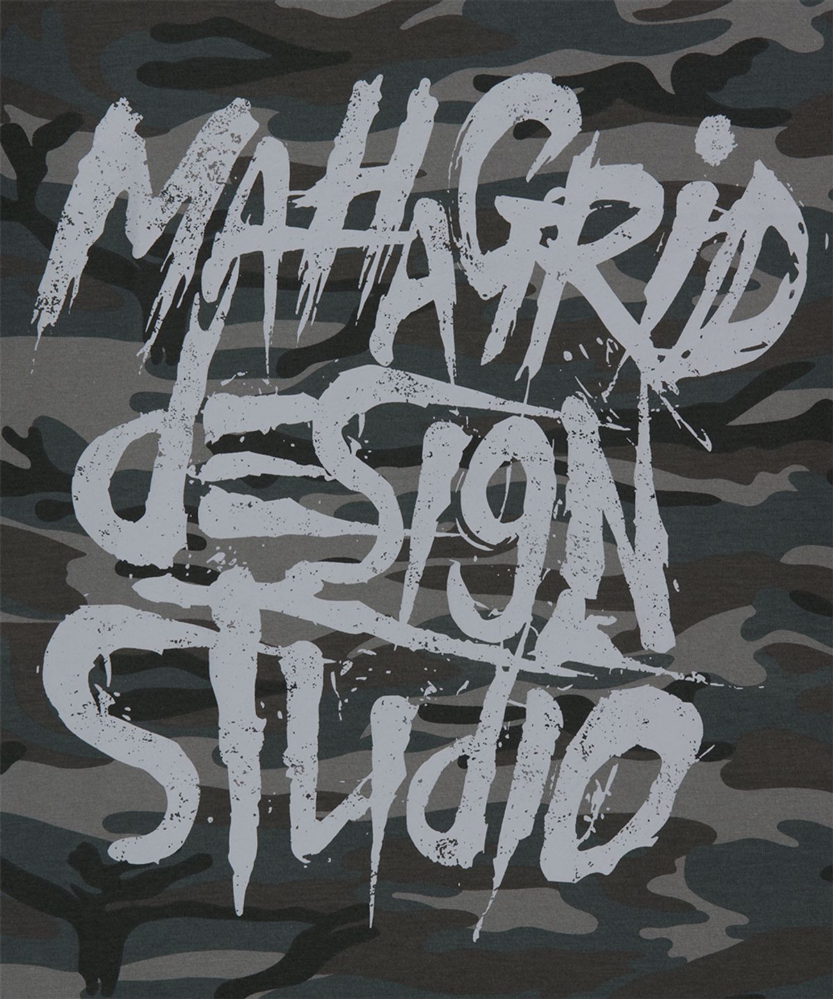 마하그리드(MAHAGRID) CAMO PATTERN SLASH LOGO TEE CHARCOAL(MG2GMMT527A)