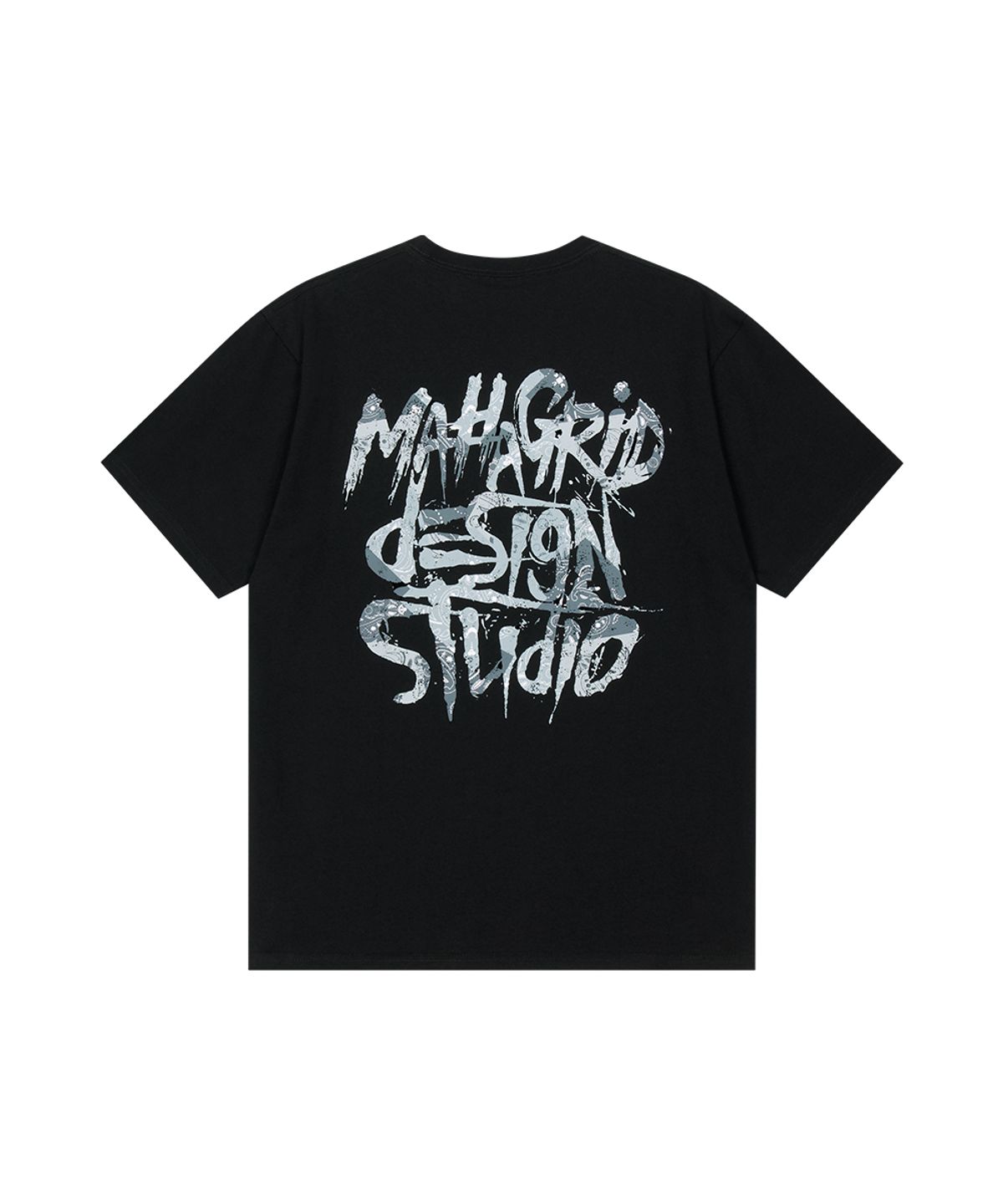마하그리드(MAHAGRID) PAISLEY SLASH LOGO TEE BLACK(MG2GMMT523A)