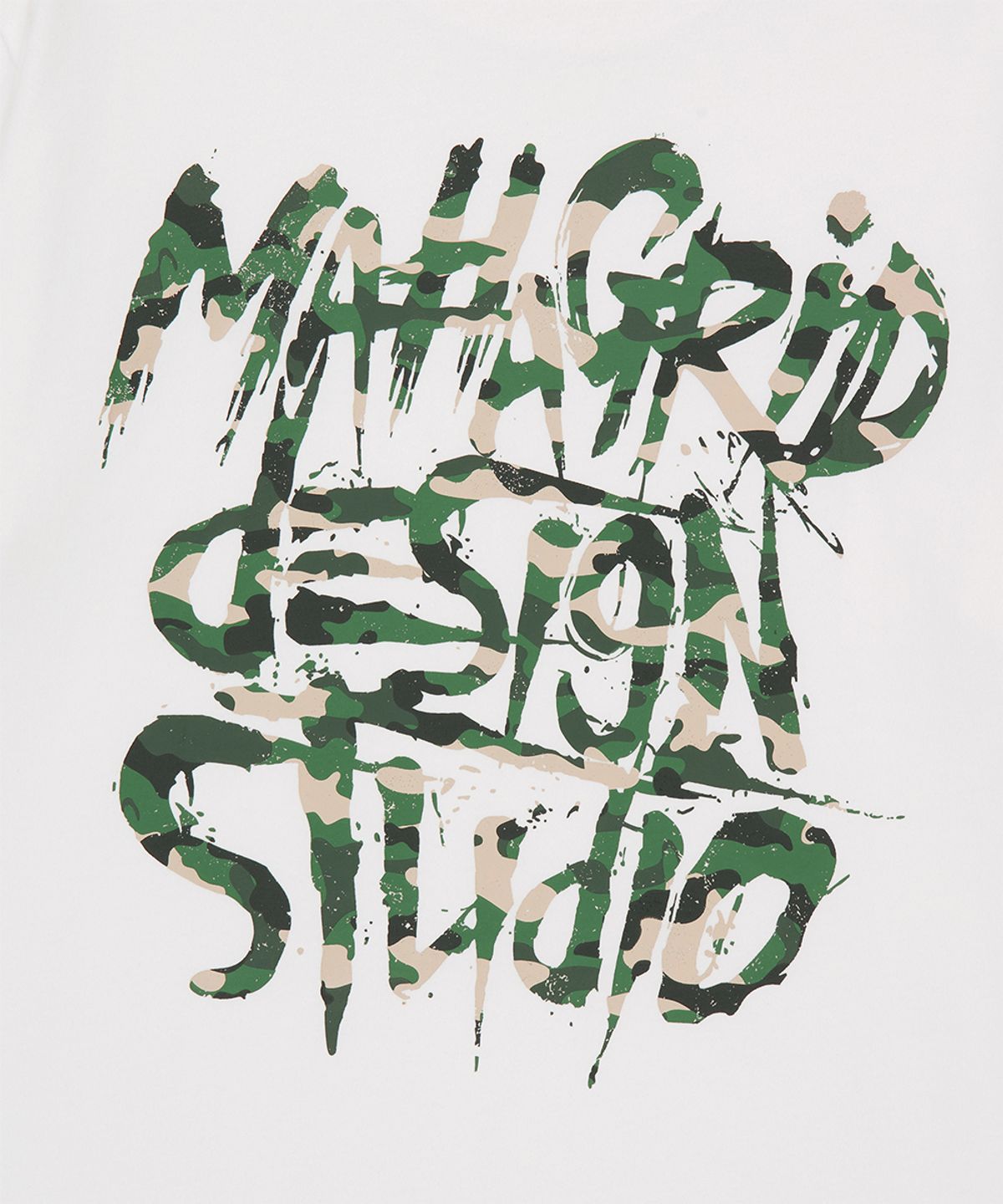 마하그리드(MAHAGRID) CAMO SLASH LOGO TEE WHITE(MG2GMMT516A)