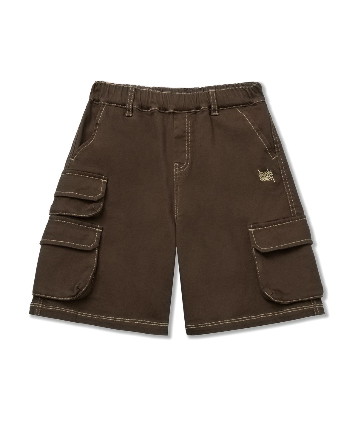 브라운브레스 키즈(BROWNBREATH KIDS) KIDS CARGO COTTON PANTS - BROWN