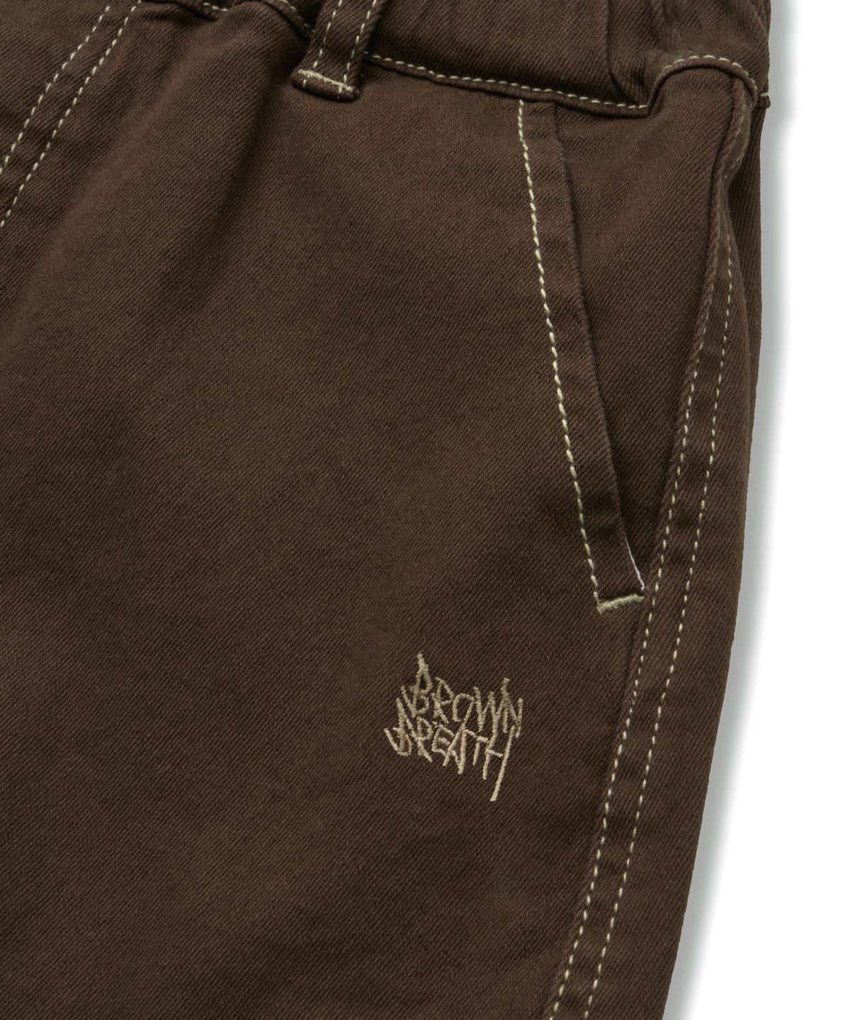 브라운브레스 키즈(BROWNBREATH KIDS) KIDS CARGO COTTON PANTS - BROWN