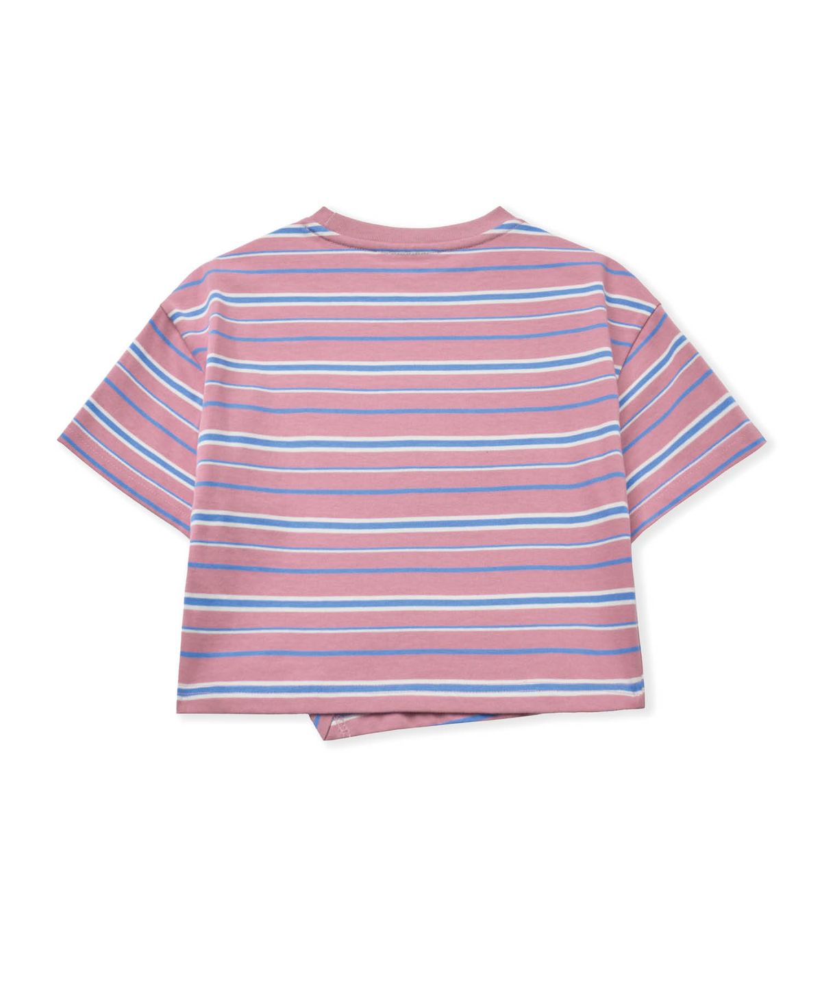 브라운브레스 키즈(BROWNBREATH KIDS) KIDS GIRL STRIPE CROP TEE - PINK
