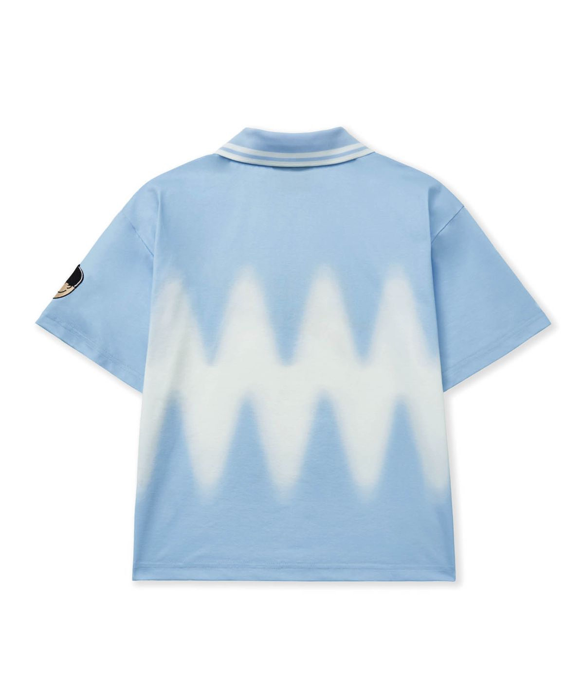 브라운브레스 키즈(BROWNBREATH KIDS) KIDS DYEING COLLAR TEE - SKY BLUE