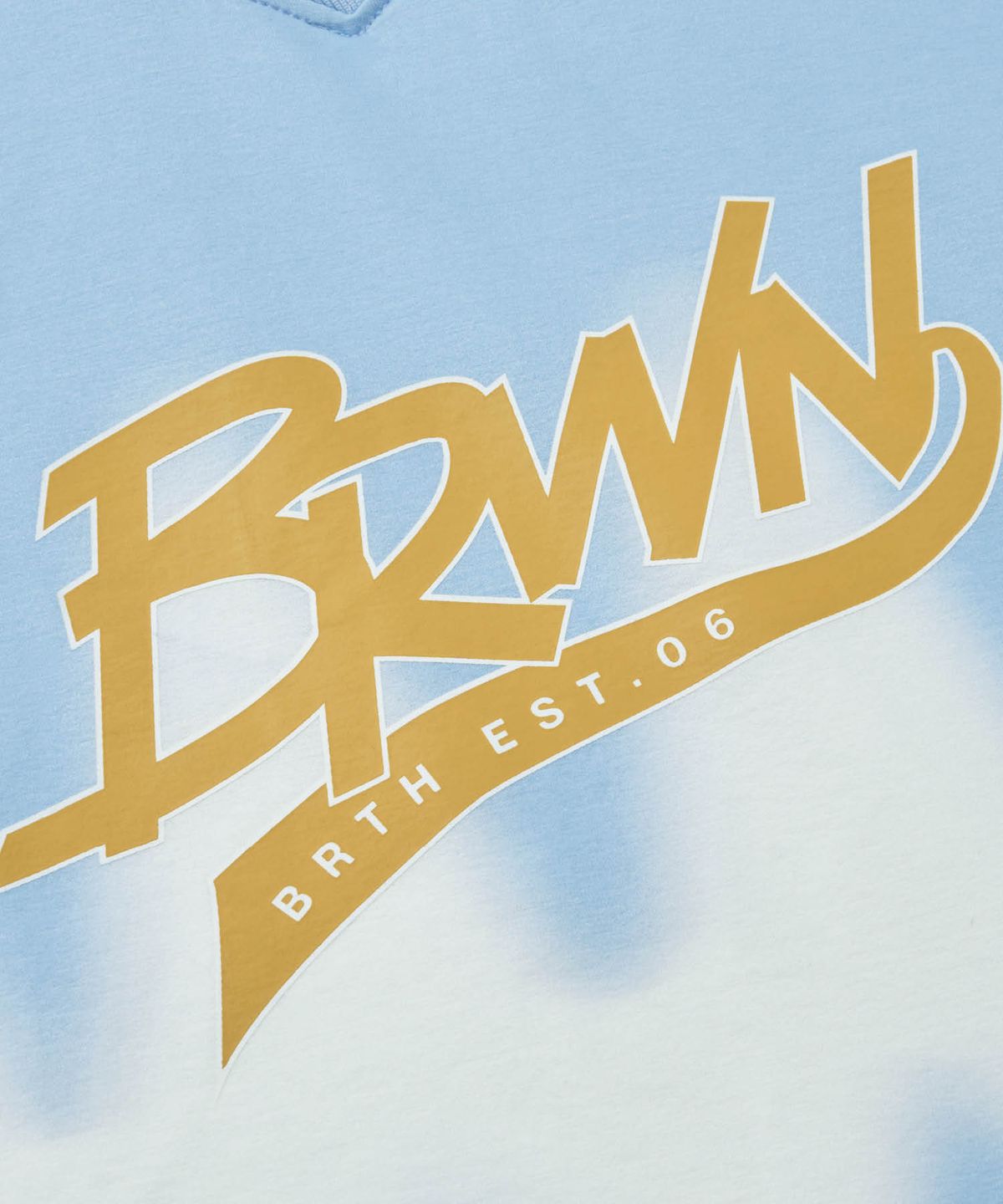 브라운브레스 키즈(BROWNBREATH KIDS) KIDS DYEING COLLAR TEE - SKY BLUE