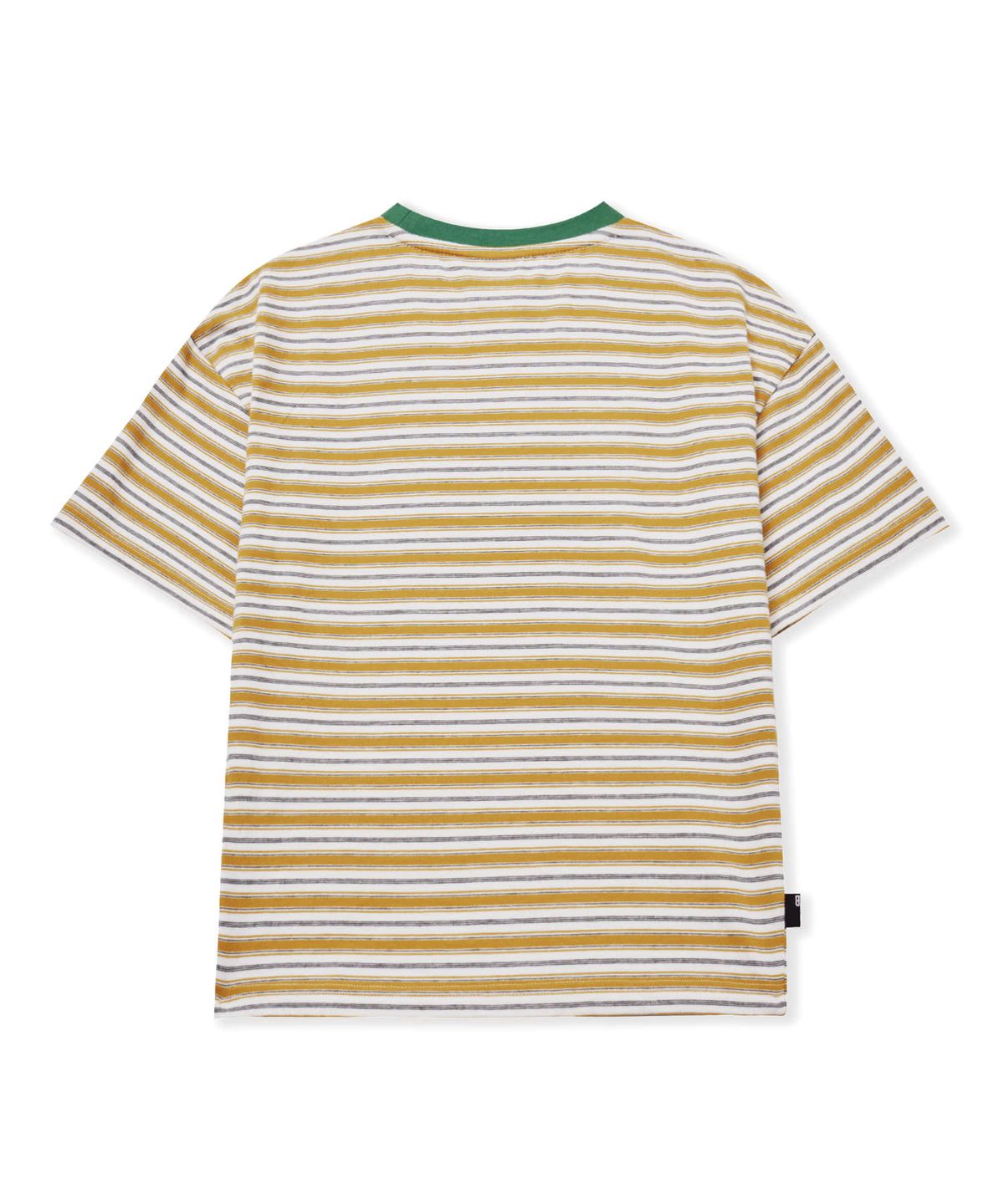 브라운브레스 키즈(BROWNBREATH KIDS) KIDS STRIPE TAG TEE - YELLOW