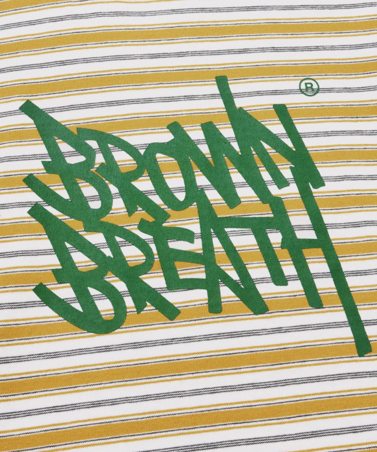 브라운브레스 키즈(BROWNBREATH KIDS) KIDS STRIPE TAG TEE - YELLOW