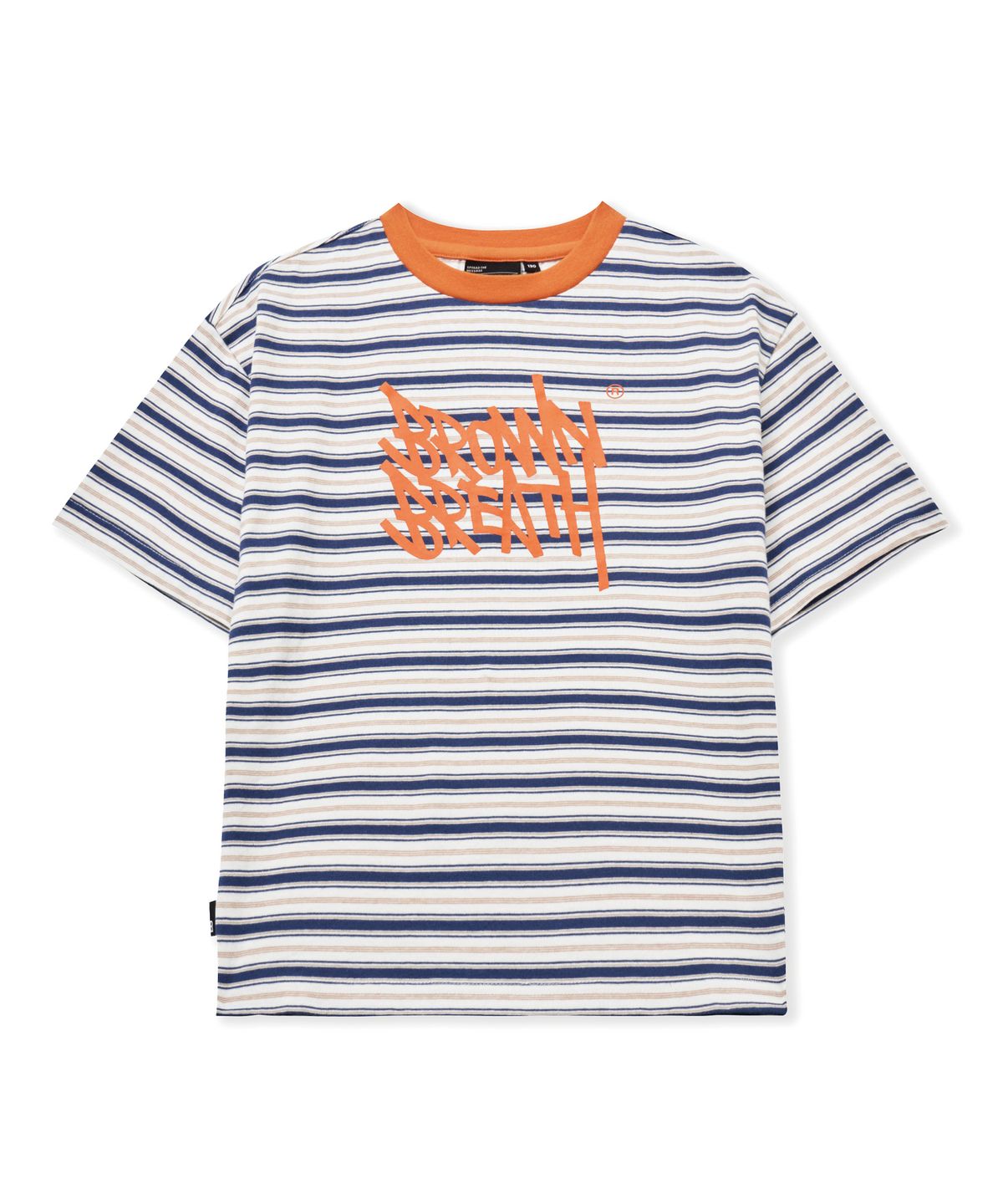 브라운브레스 키즈(BROWNBREATH KIDS) KIDS STRIPE TAG TEE - NAVY
