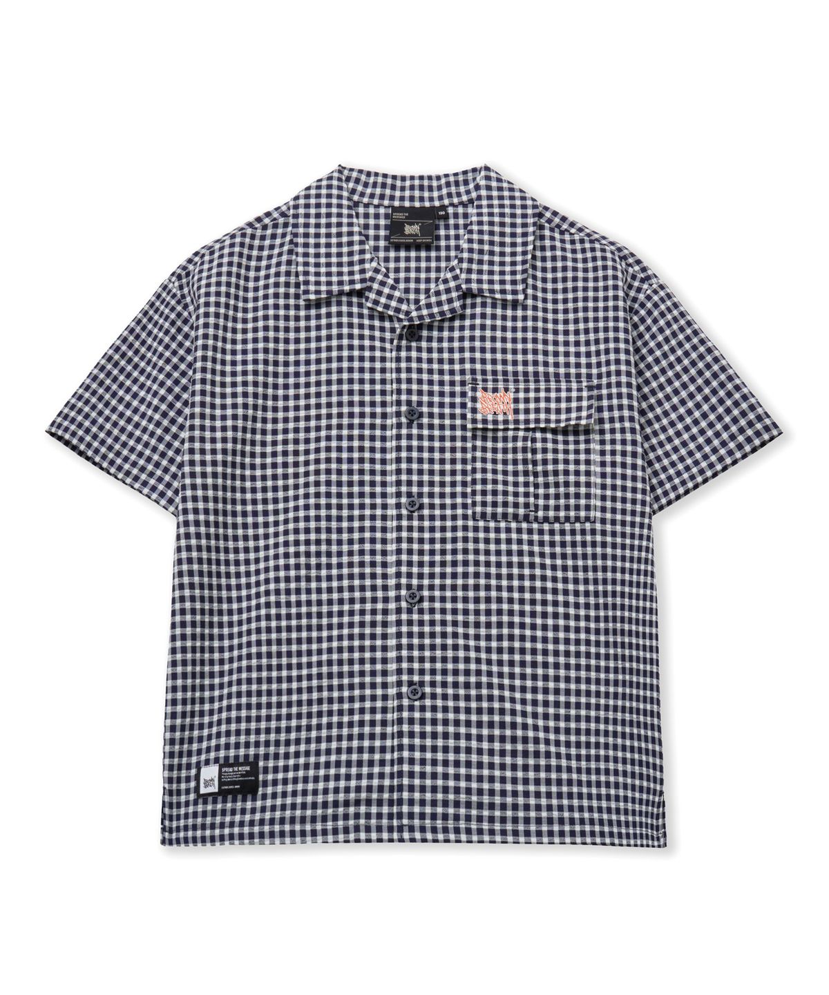 브라운브레스 키즈(BROWNBREATH KIDS) KIDS SHORT SLEEVES SEERSUCKER SHIRTS - NAVY