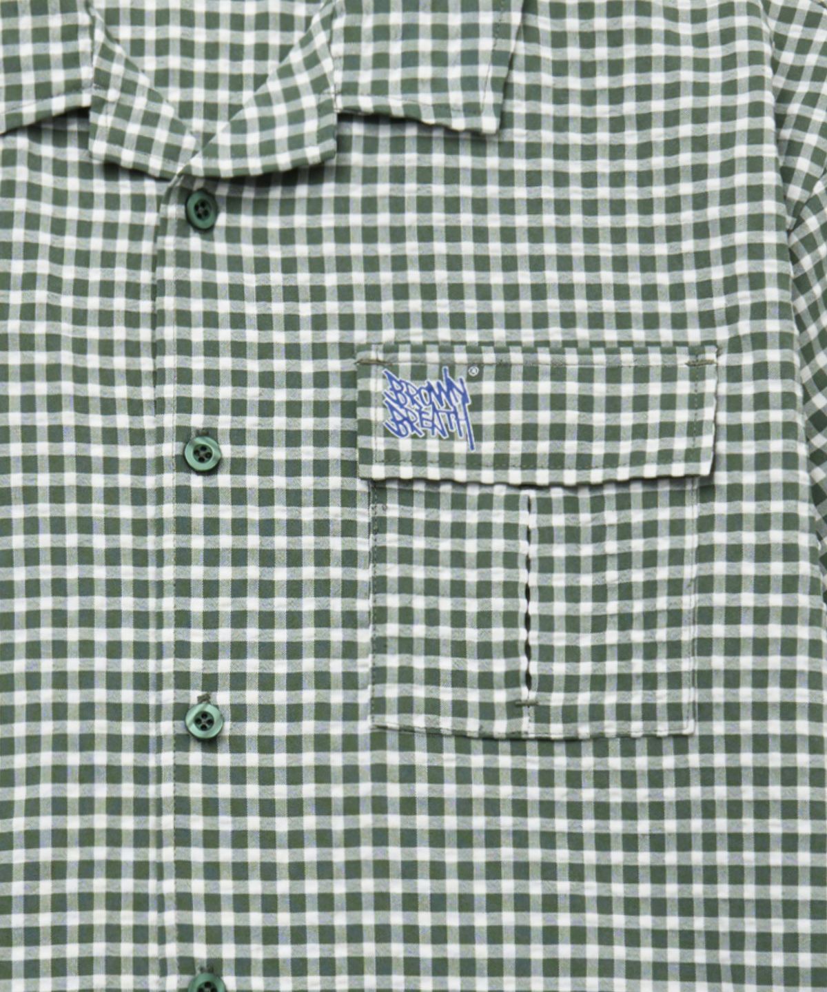브라운브레스 키즈(BROWNBREATH KIDS) KIDS SHORT SLEEVES SEERSUCKER SHIRTS - KHAKI