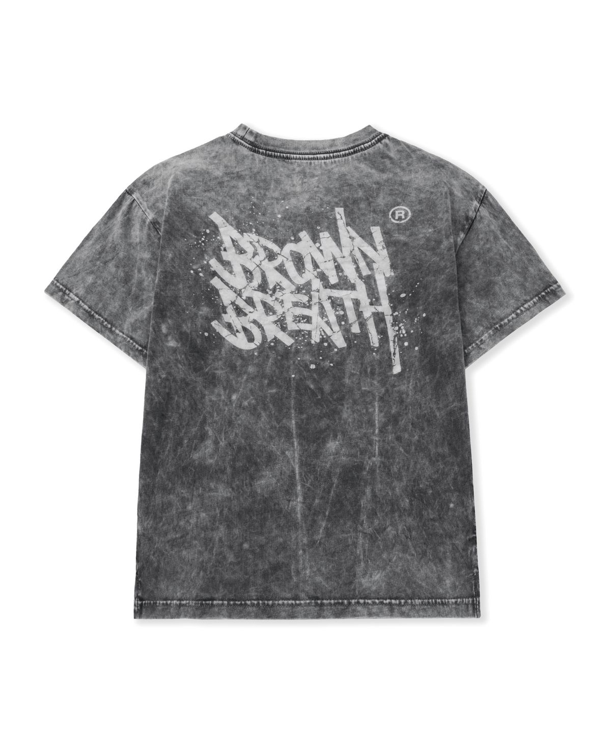 브라운브레스 키즈(BROWNBREATH KIDS) KIDS PIGMENT TAG POCKET TEE - CHARCOAL