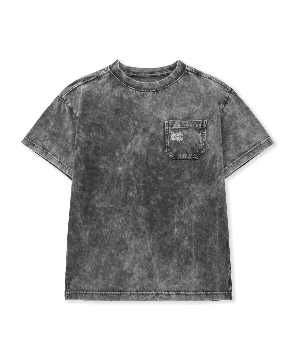 브라운브레스 키즈(BROWNBREATH KIDS) KIDS PIGMENT TAG POCKET TEE - CHARCOAL