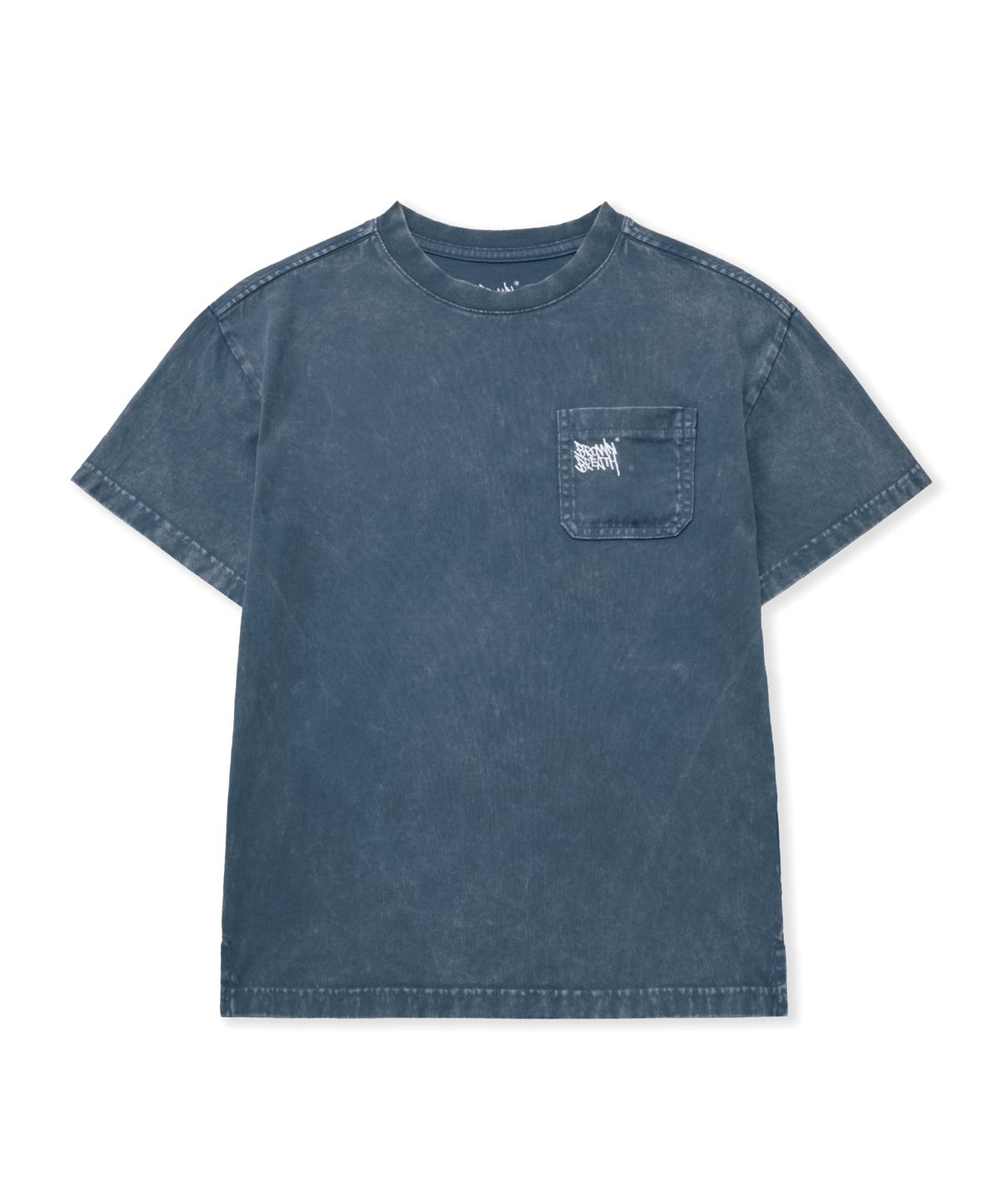 브라운브레스 키즈(BROWNBREATH KIDS) KIDS PIGMENT TAG POCKET TEE - NAVY