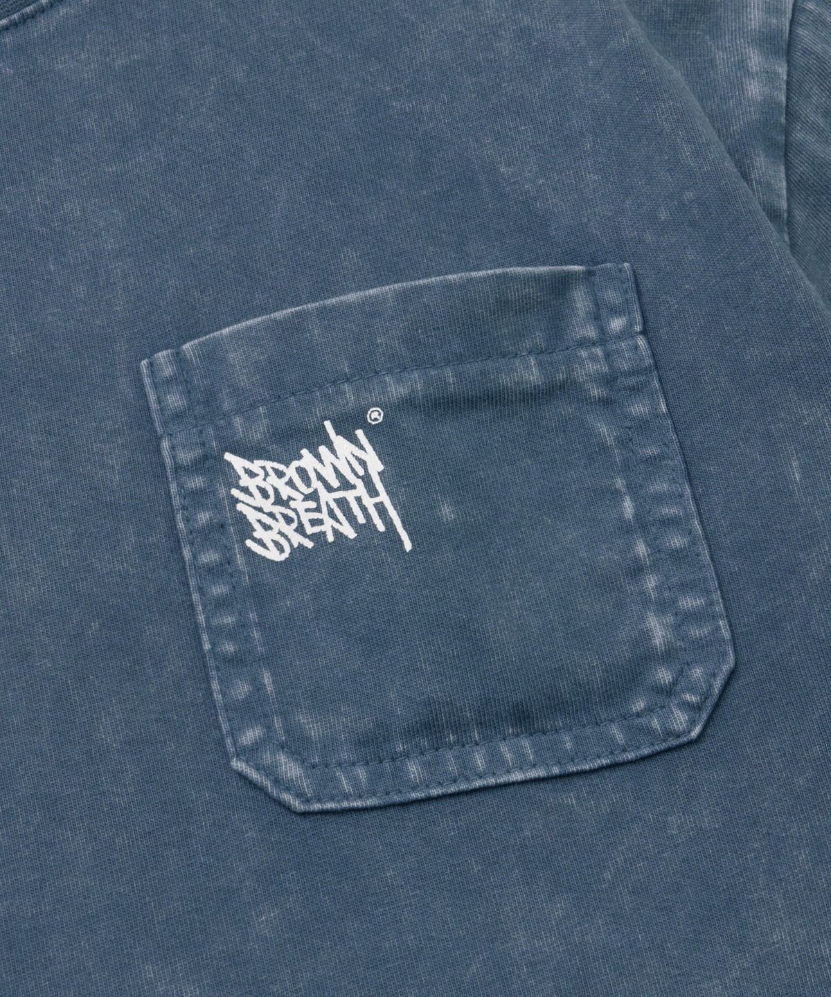 브라운브레스 키즈(BROWNBREATH KIDS) KIDS PIGMENT TAG POCKET TEE - NAVY