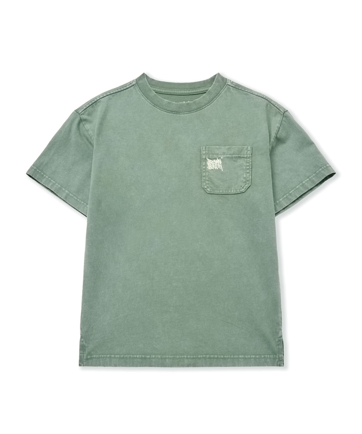 브라운브레스 키즈(BROWNBREATH KIDS) KIDS PIGMENT TAG POCKET TEE - MINT