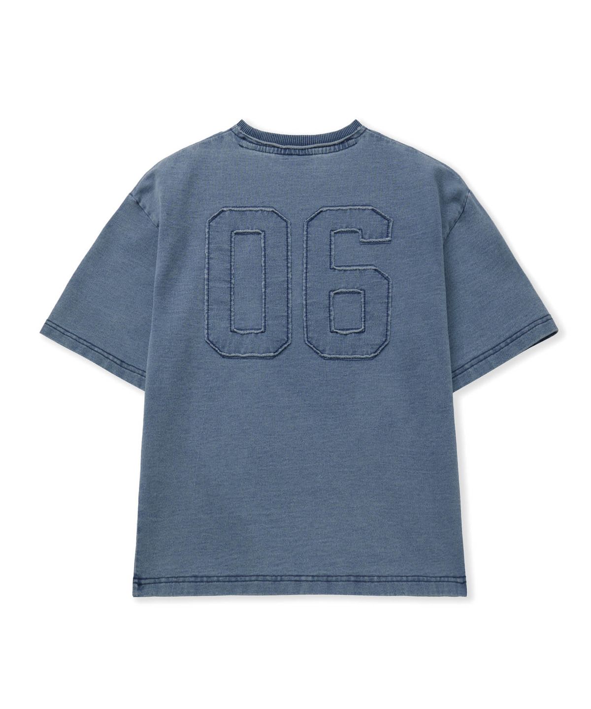 브라운브레스 키즈(BROWNBREATH KIDS) KIDS TAG JERSEY DENIM TEE - BLUE