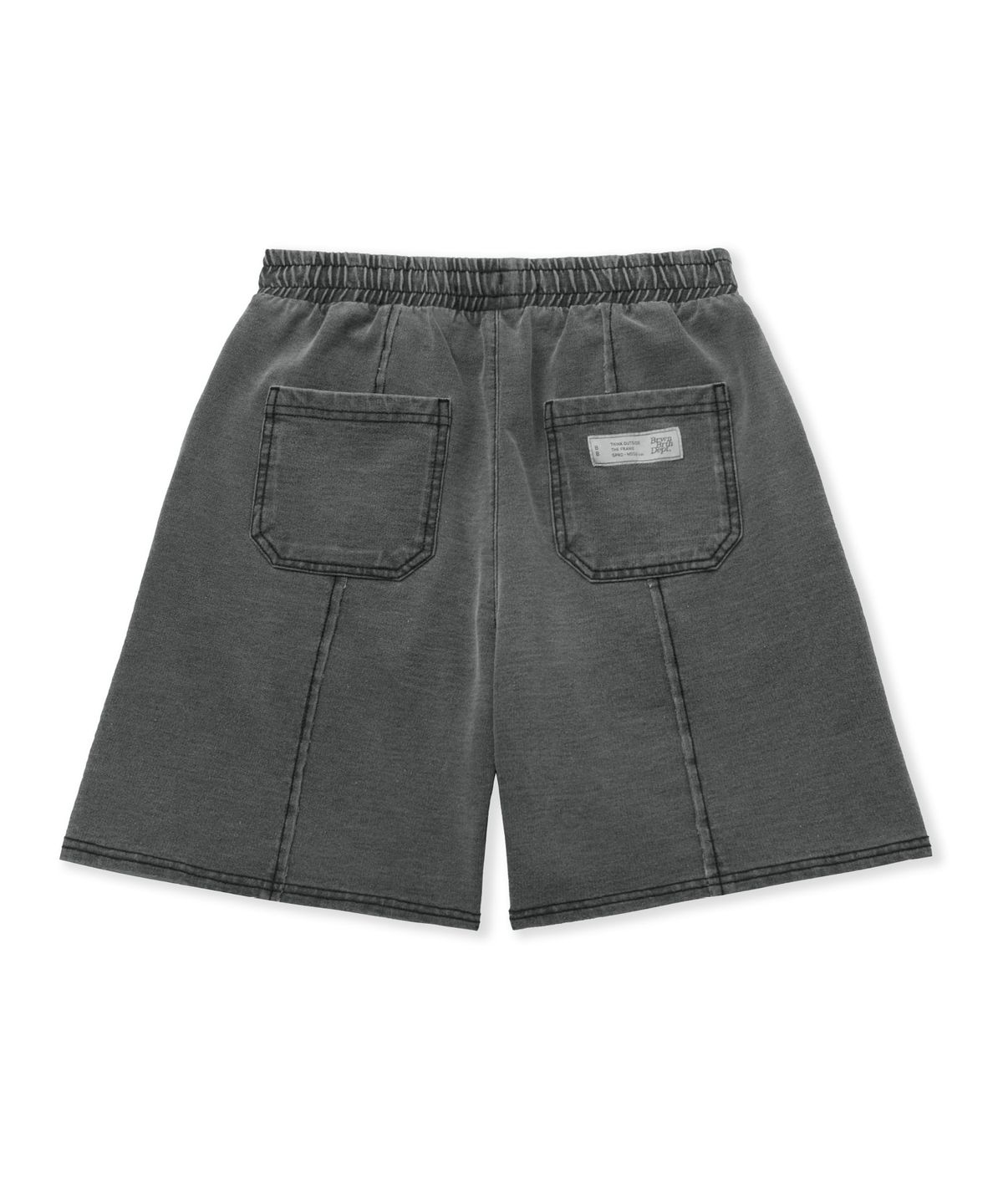 브라운브레스 키즈(BROWNBREATH KIDS) KIDS TAG JERSEY DENIM MIX SETUP - BLACK