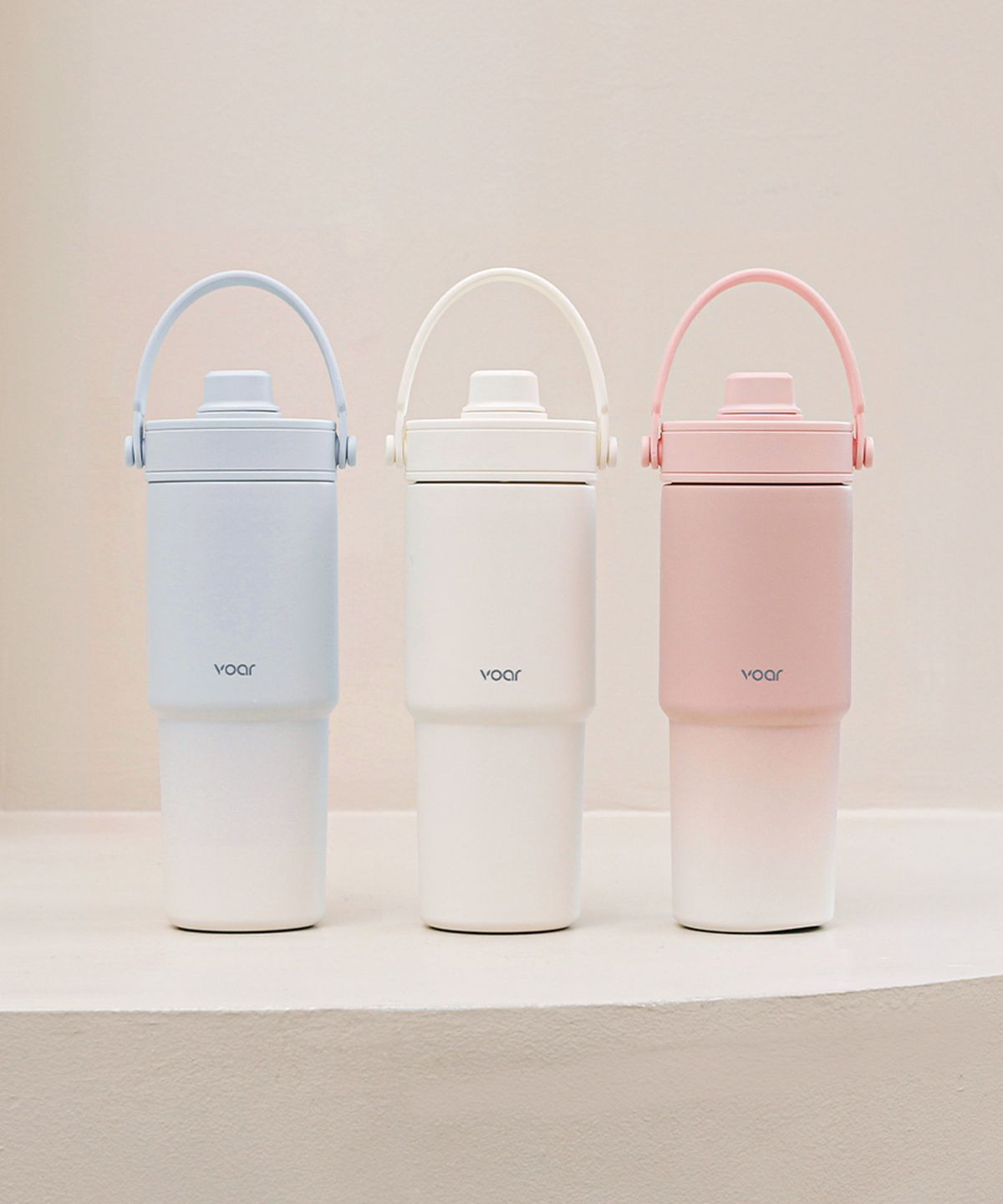 보아르(VOAR) 투웨이폴든 텀블러 735ml 팝업 스트로우 투고 손잡이 대용량