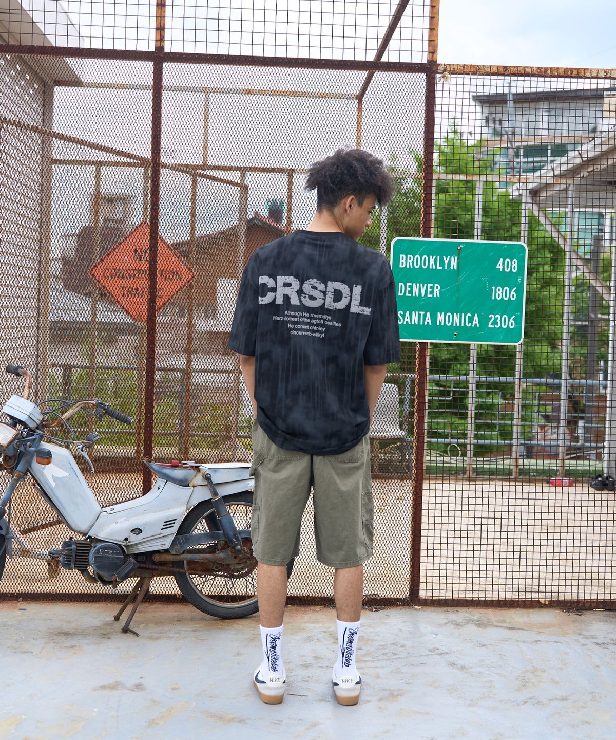 크림소다랩(CREAM SODA LAB) 스머지 LAB 반팔 티셔츠 블랙