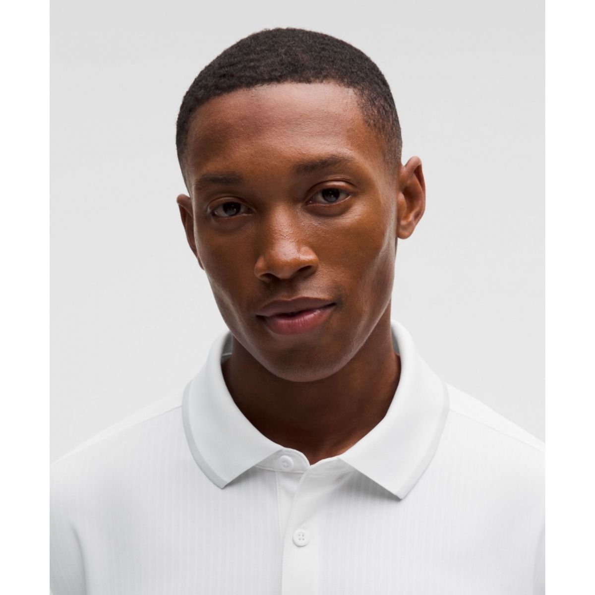 룰루레몬(LULULEMON) UV 프로텍티브 스트라이프 메쉬 테니스 폴로 셔츠  WHT