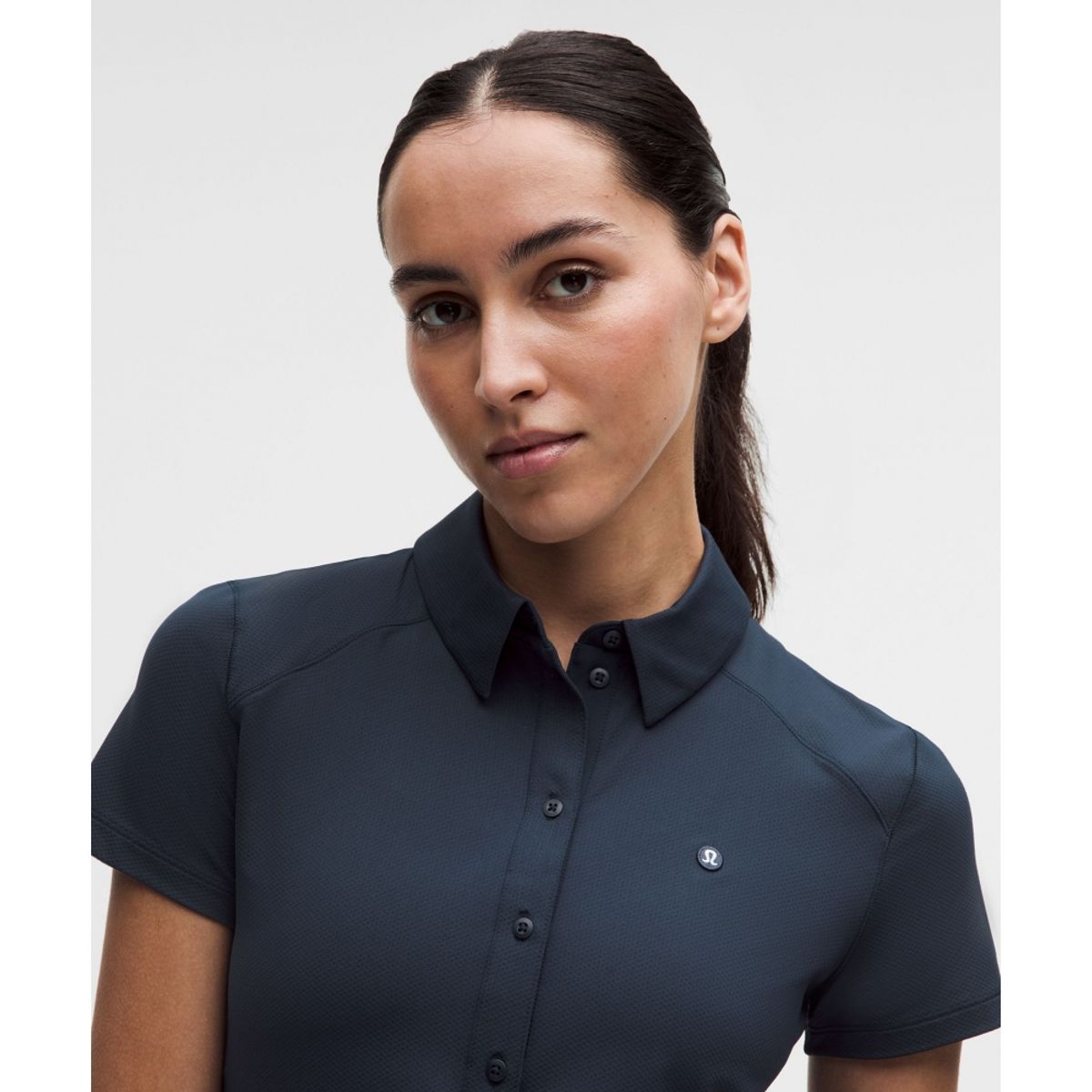 룰루레몬(LULULEMON) 퀵 드라이 숏슬리브 폴로 셔츠 스트레이트 헴 *로고  TRNV