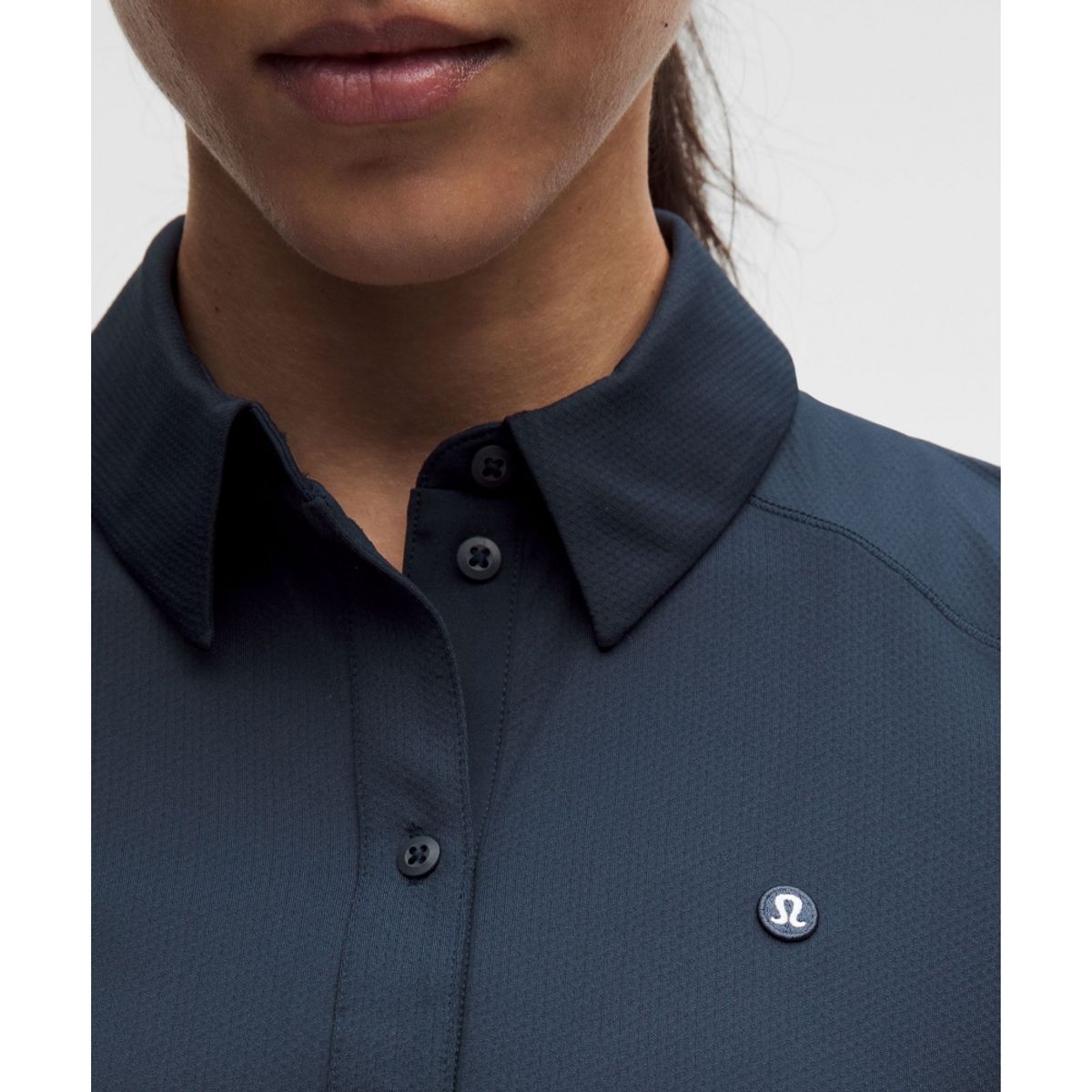 룰루레몬(LULULEMON) 퀵 드라이 숏슬리브 폴로 셔츠 스트레이트 헴 *로고  TRNV