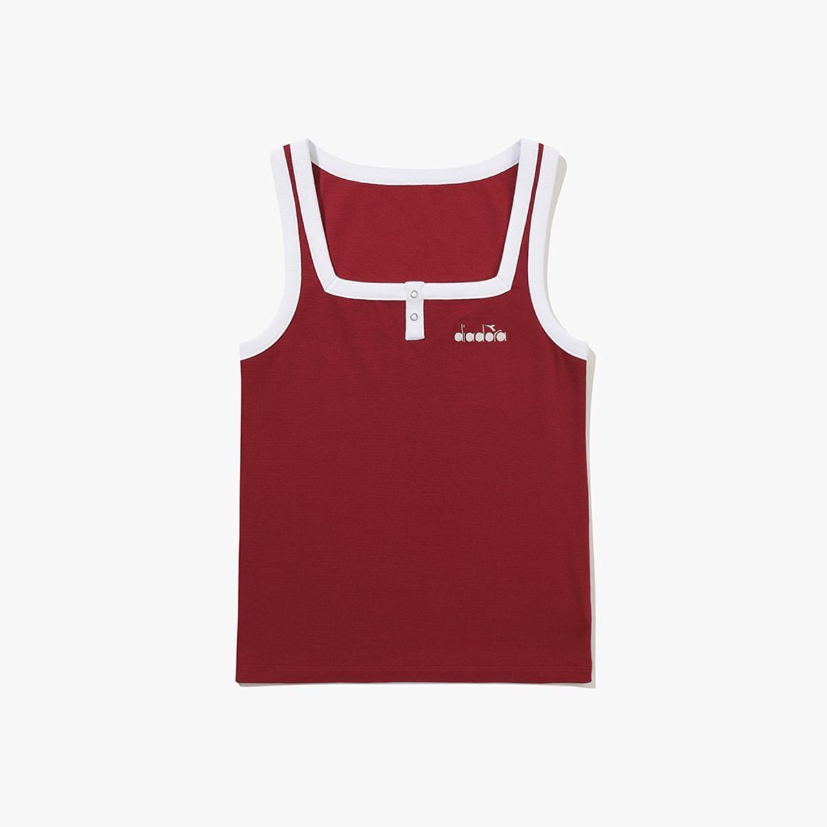 디아도라(diadora) 스퀘어넥 슬리브리스 RED