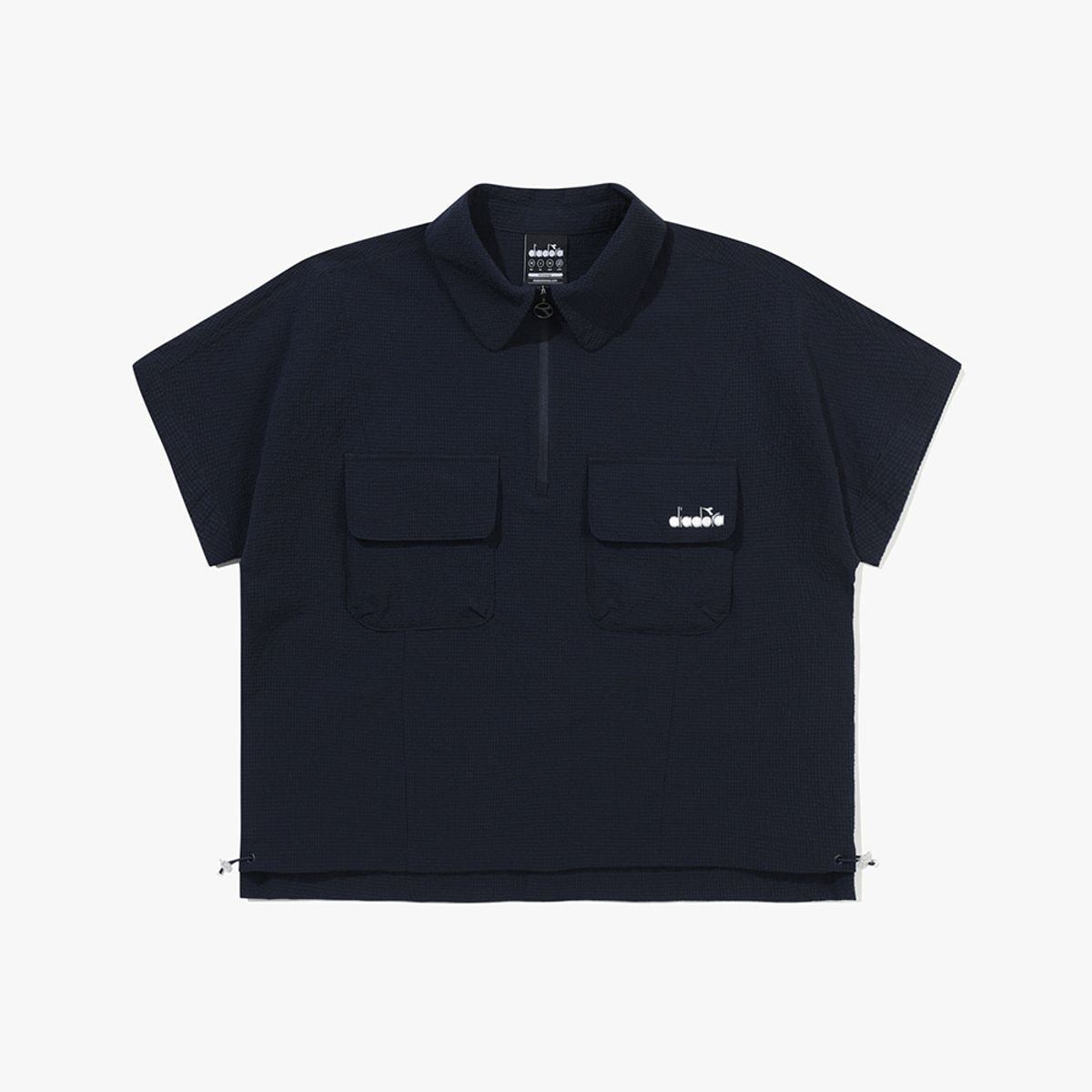 디아도라(diadora) 에어서커 반팔 아노락 우먼 NAVY