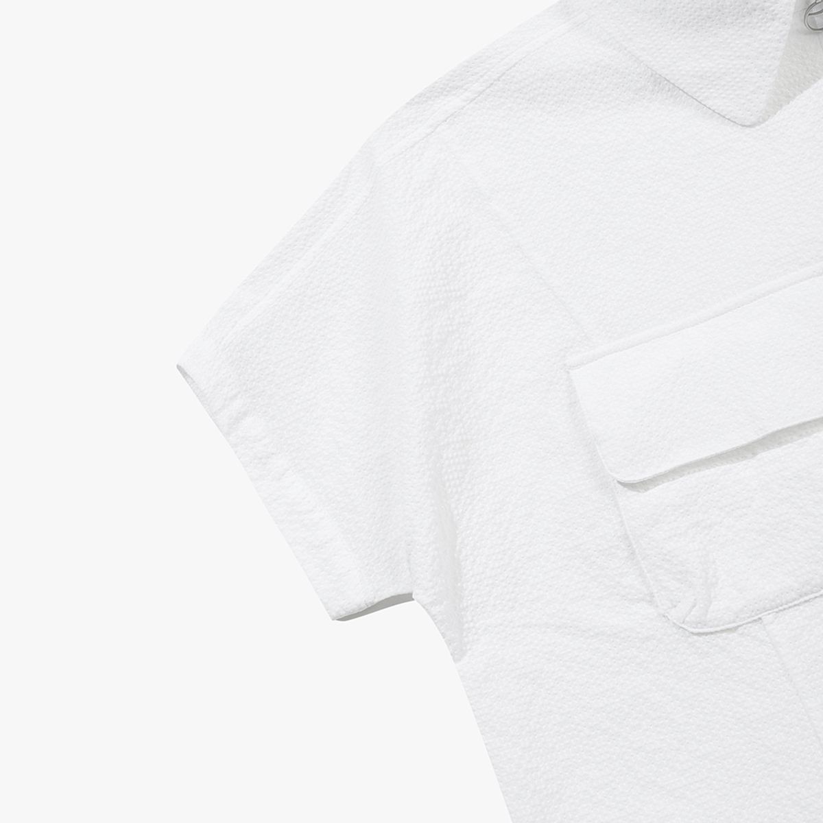 디아도라(diadora) 에어서커 반팔 아노락 우먼 OFF WHITE