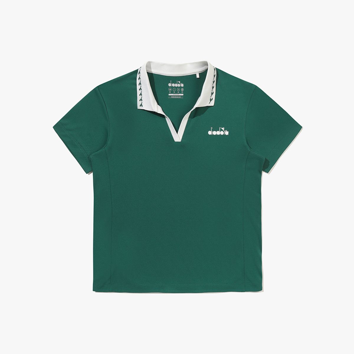 디아도라(diadora) 클래식 테니스 PK 카라 반팔 티셔츠 우먼 GREEN