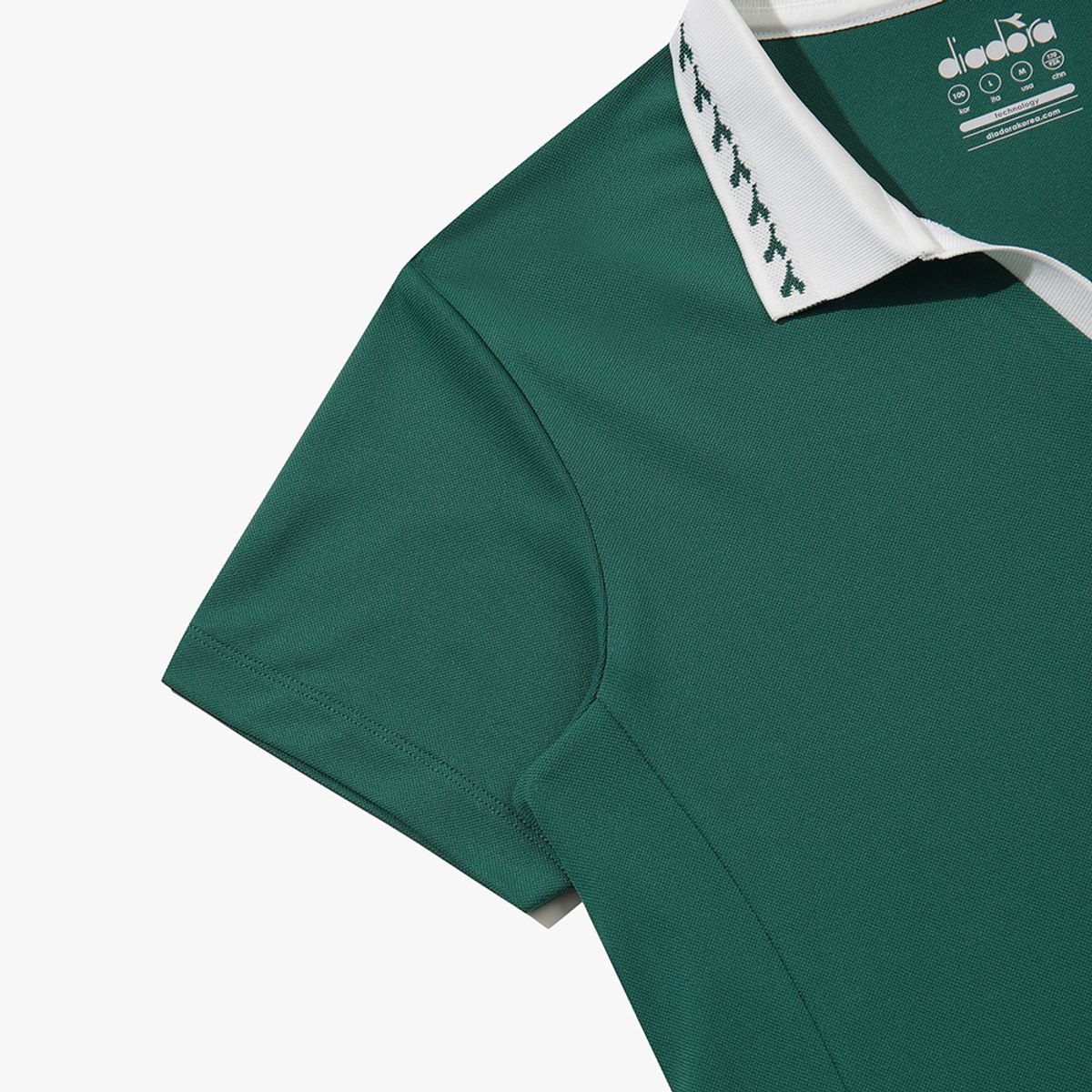디아도라(diadora) 클래식 테니스 PK 카라 반팔 티셔츠 우먼 GREEN