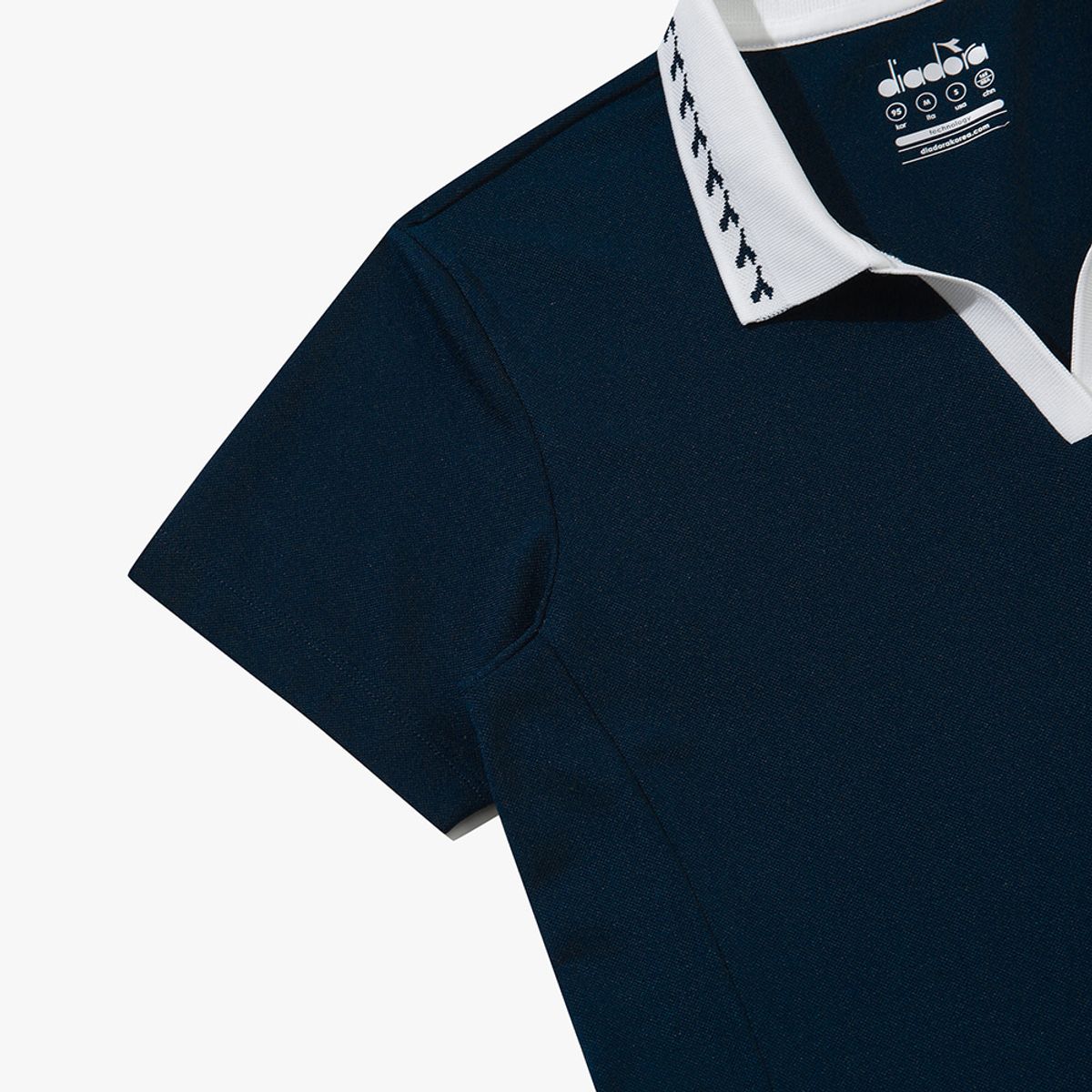 디아도라(diadora) 클래식 테니스 PK 카라 반팔 티셔츠 우먼 NAVY