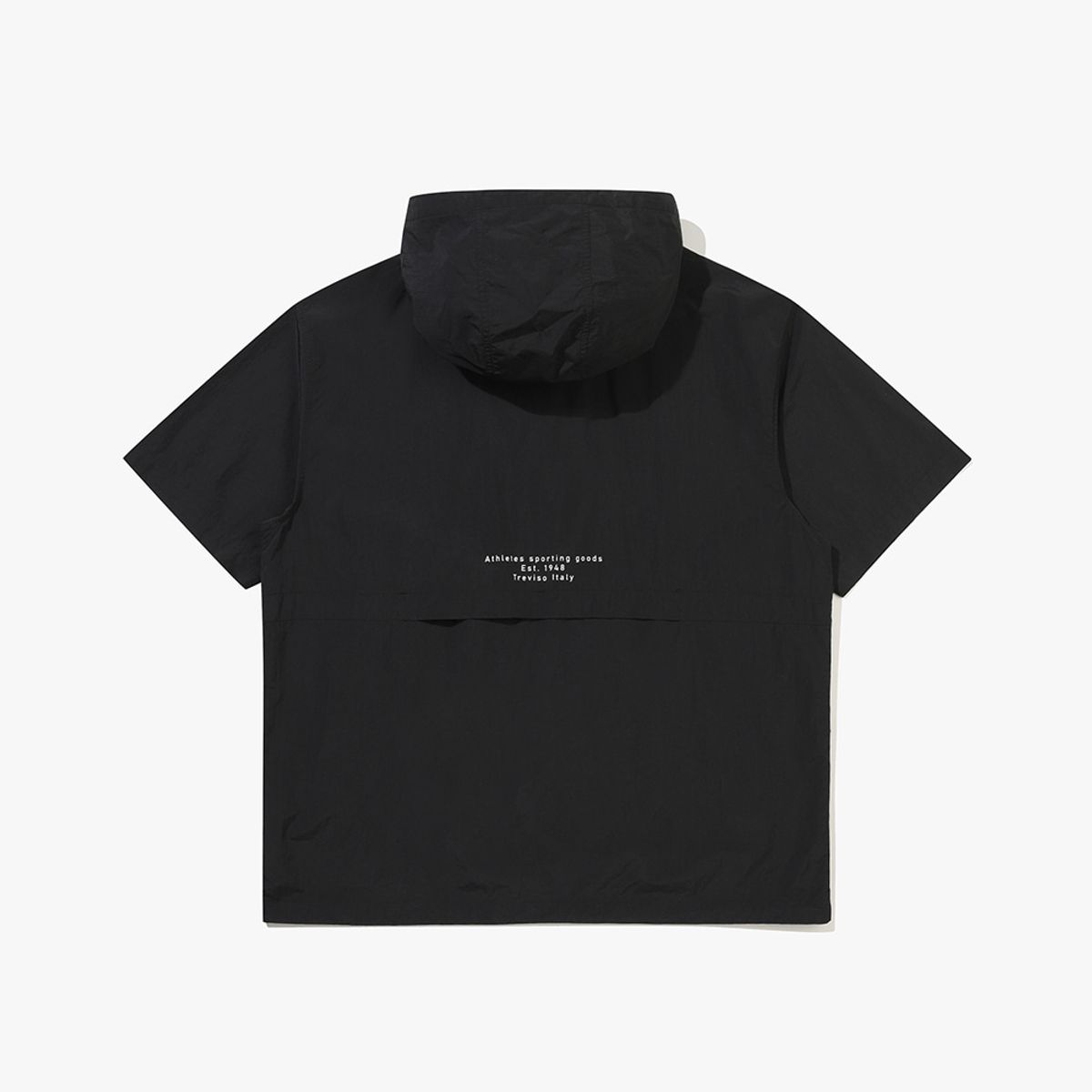 디아도라(diadora) 컴피 후드 반팔 아노락 BLACK