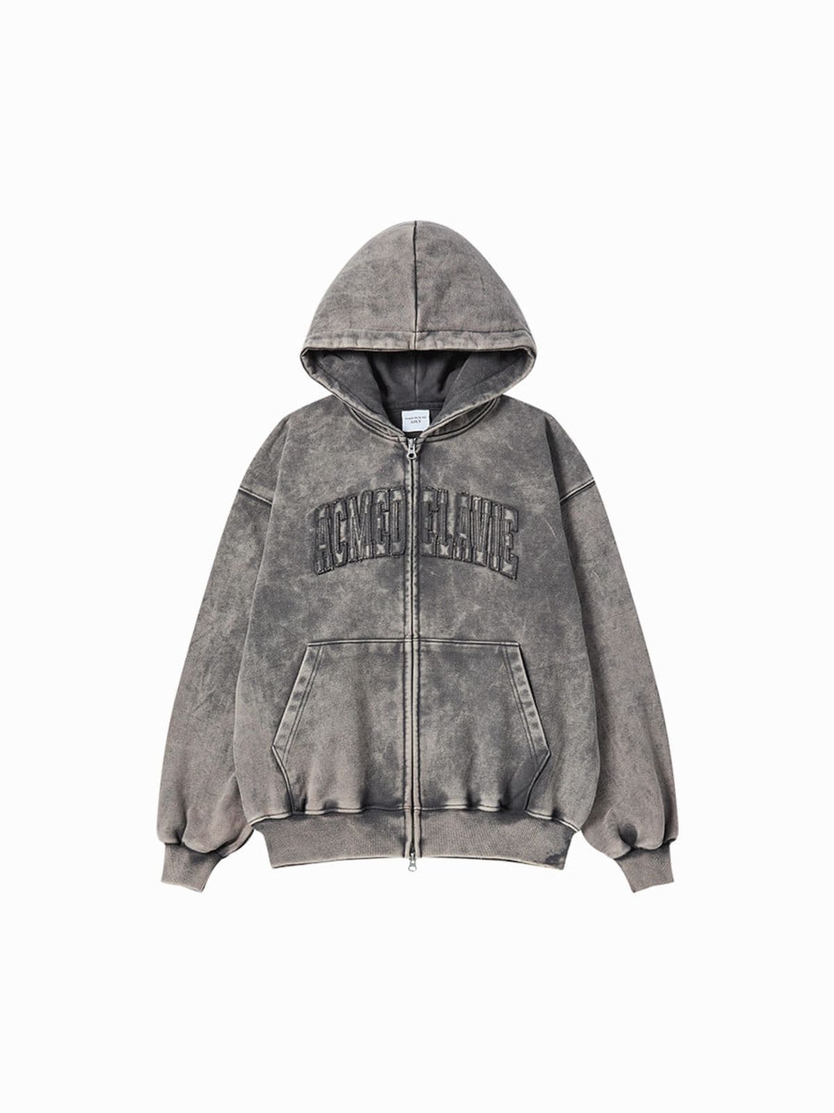 아크메드라비(ACME DE LA VIE) APPLIQUE WASHING HOODIE ZIP UP
