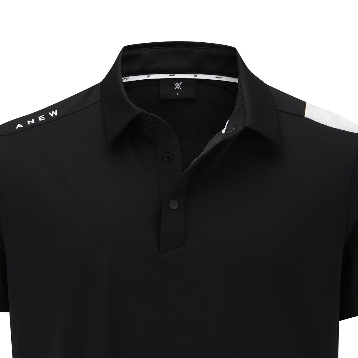 어뉴골프(ANEW GOLF) MEN BLOCK POINT T-SHIRT_BK