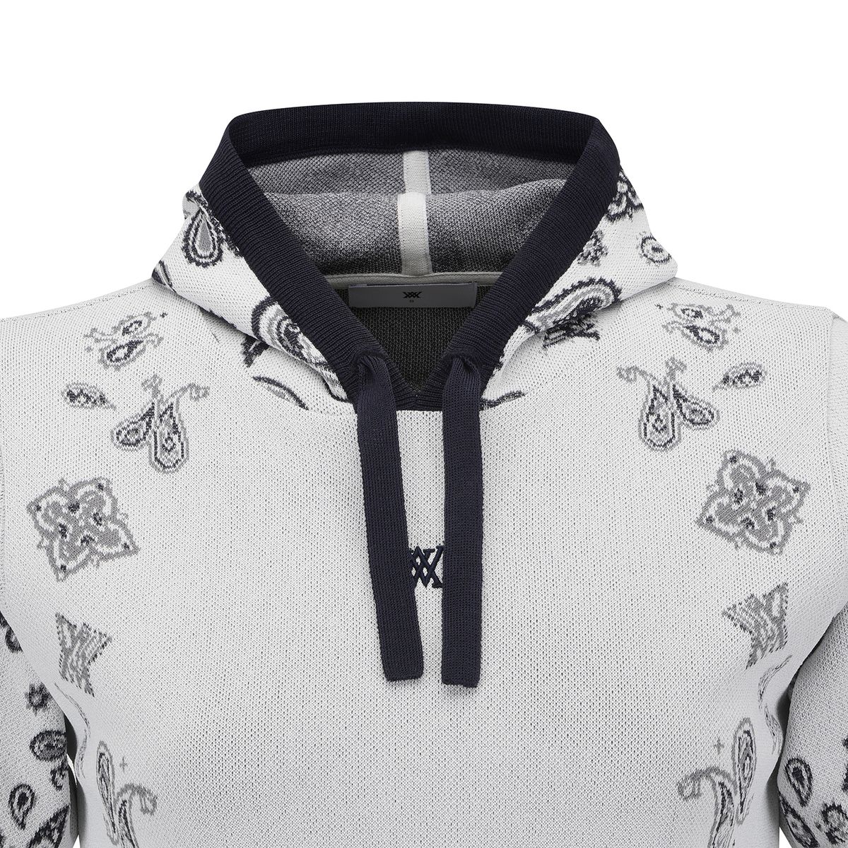 어뉴골프(ANEW GOLF) WOMEN PAISLEY HOODED SHORT SLEEVE SWEATER_WH