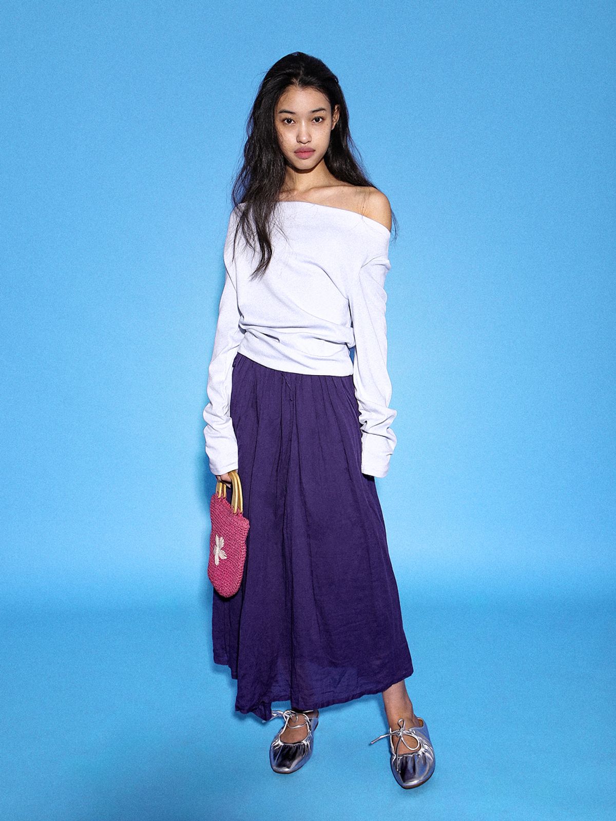 오운서(OWNSER) 선샤인 드레이프 오프숄더 티셔츠 (3 Colors)