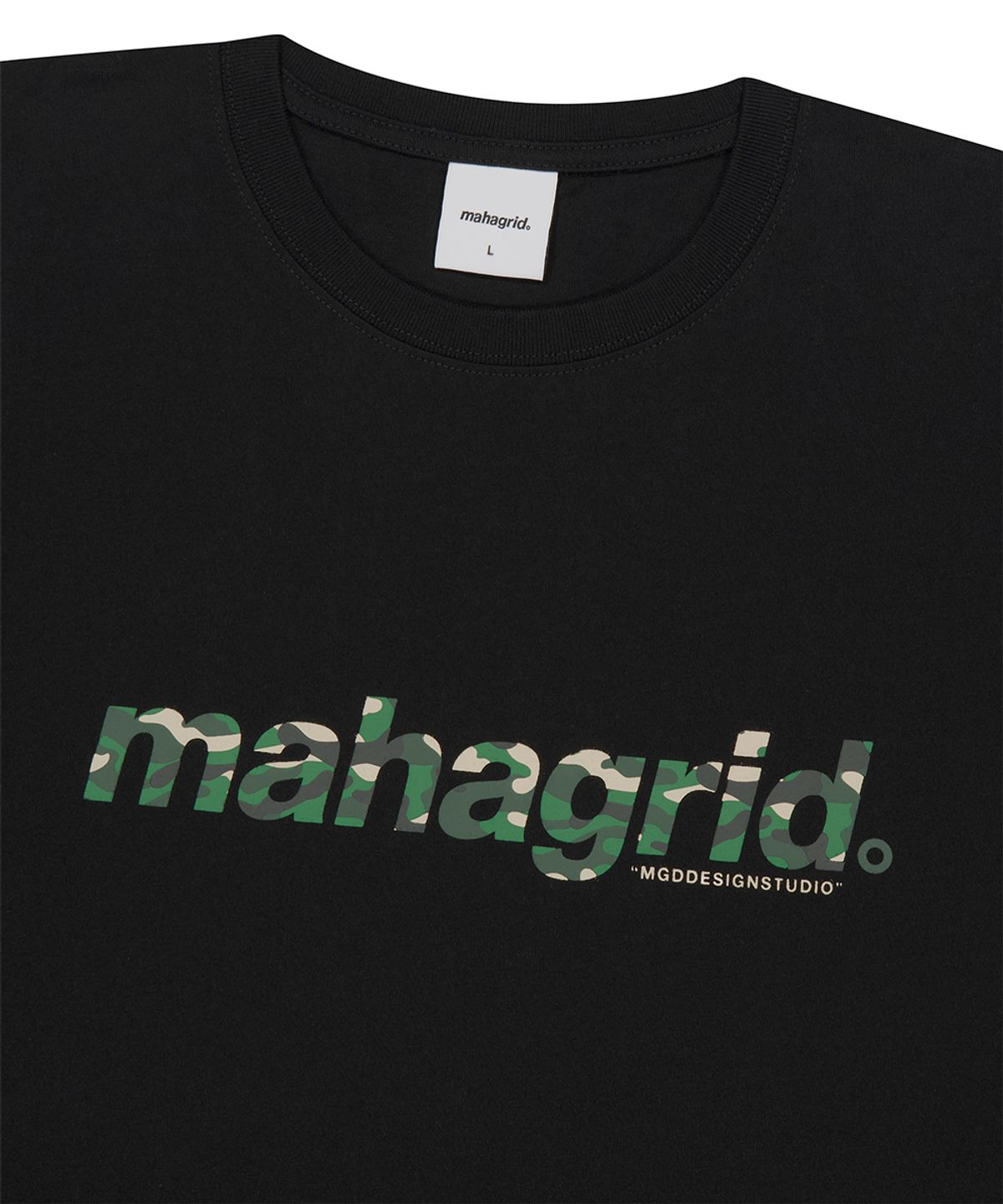 마하그리드(MAHAGRID) CAMO BASIC LOGO CROP TEE BLACK(MG2GMMT540A)