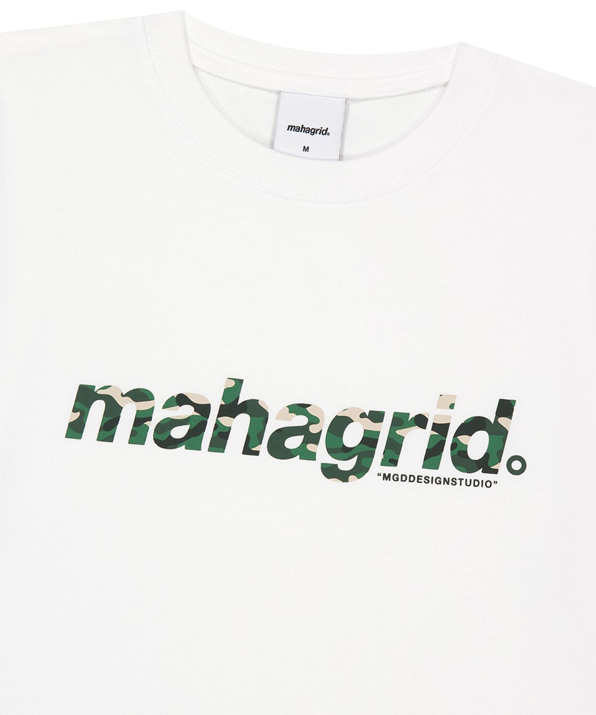 마하그리드(MAHAGRID) CAMO BASIC LOGO CROP TEE WHITE(MG2GMMT540A)