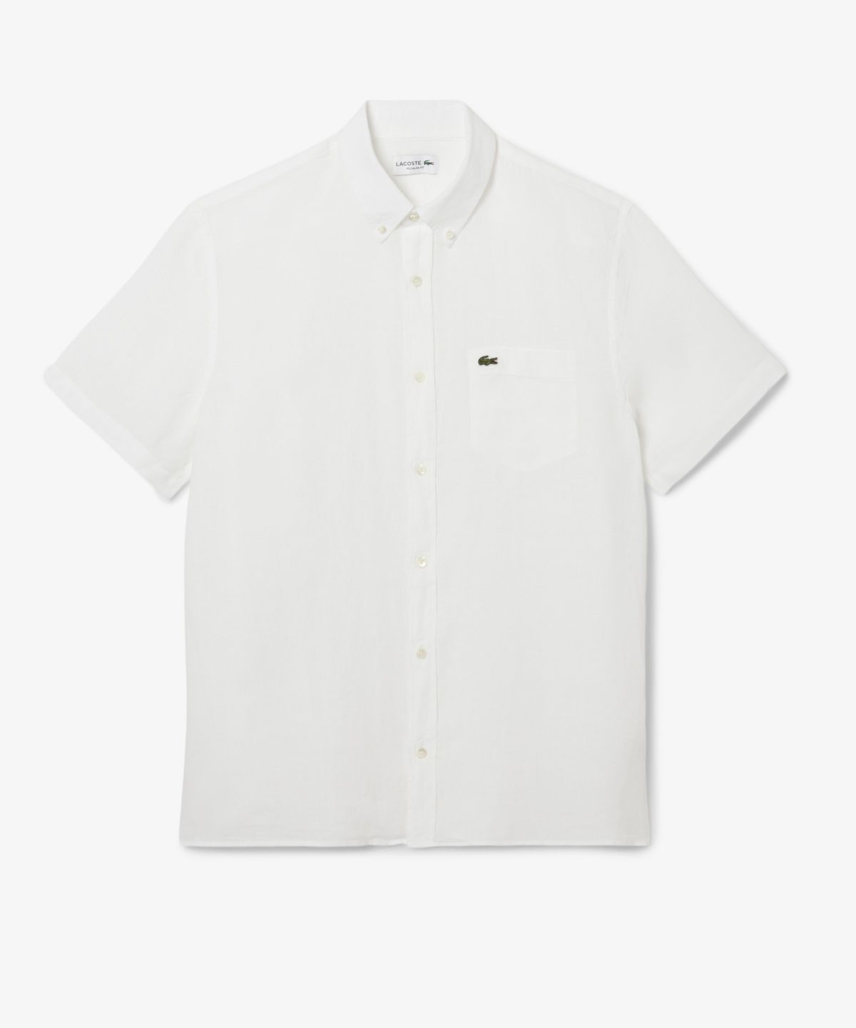 라코스테(LACOSTE) 남성 린넨 솔리드 반팔 셔츠 CH5699-56G 001