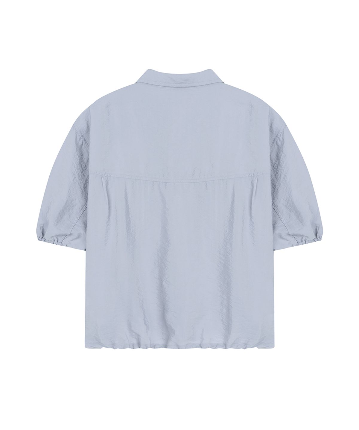 미드앤로우(MIDNLOW) Short Sleeve Zip-up Shirts (Sky Blue)