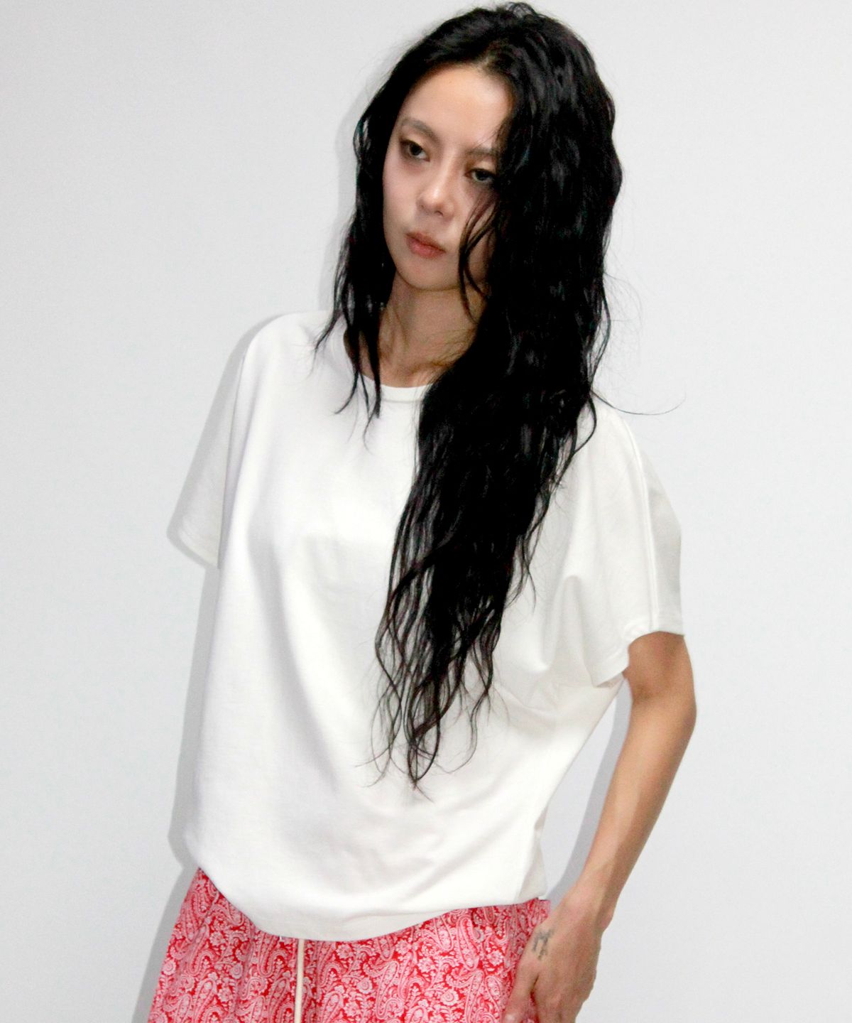 드마크(DEMARC) Standard Fit Solid French T-Shirt  White
