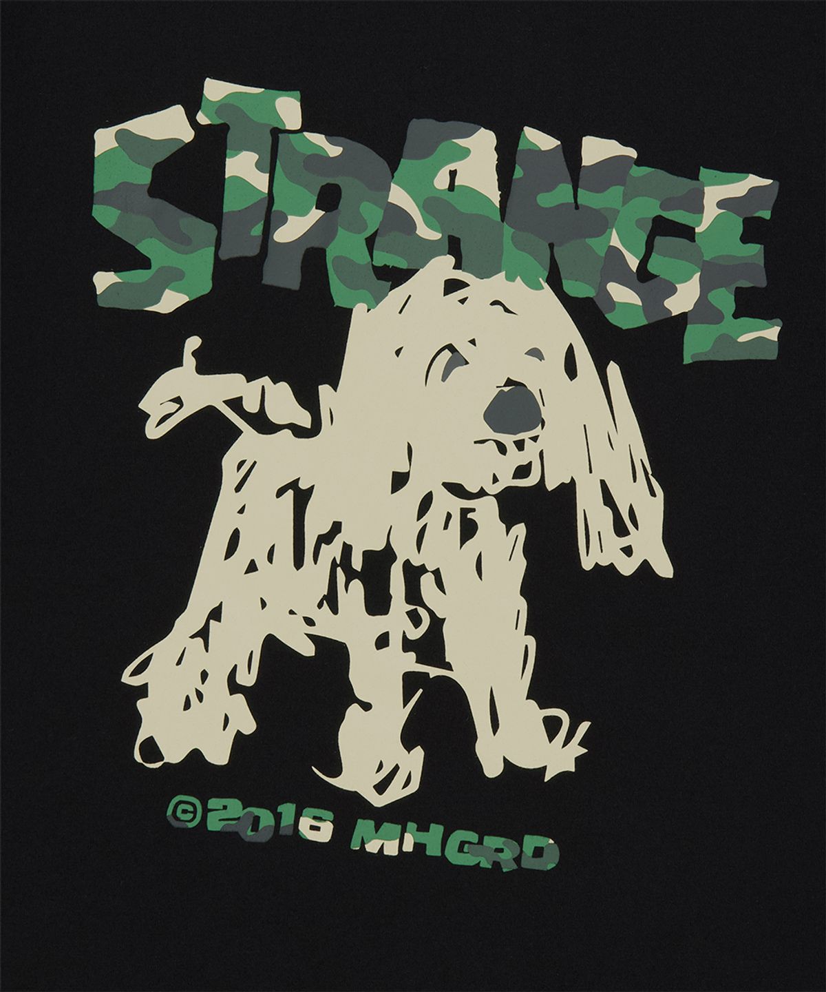 마하그리드(MAHAGRID) CAMO STRANGE PUPPY TEE BLACK(MG2GMMT500A)