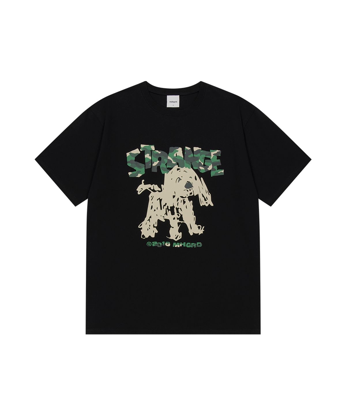 마하그리드(MAHAGRID) CAMO STRANGE PUPPY TEE BLACK(MG2GMMT500A)