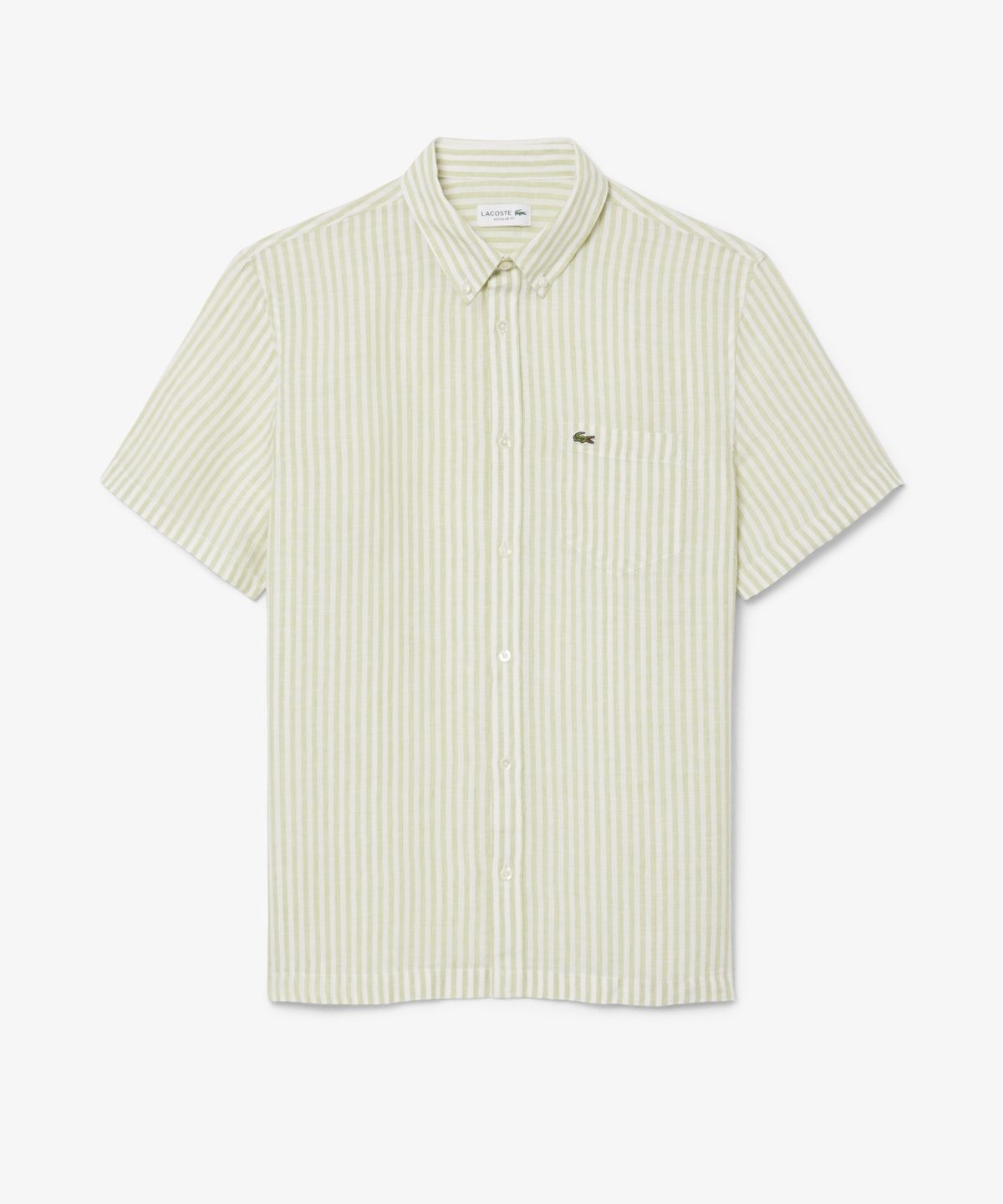 라코스테(LACOSTE) 남성 린넨 스트라이프 반팔 셔츠 CH8061-56G 374