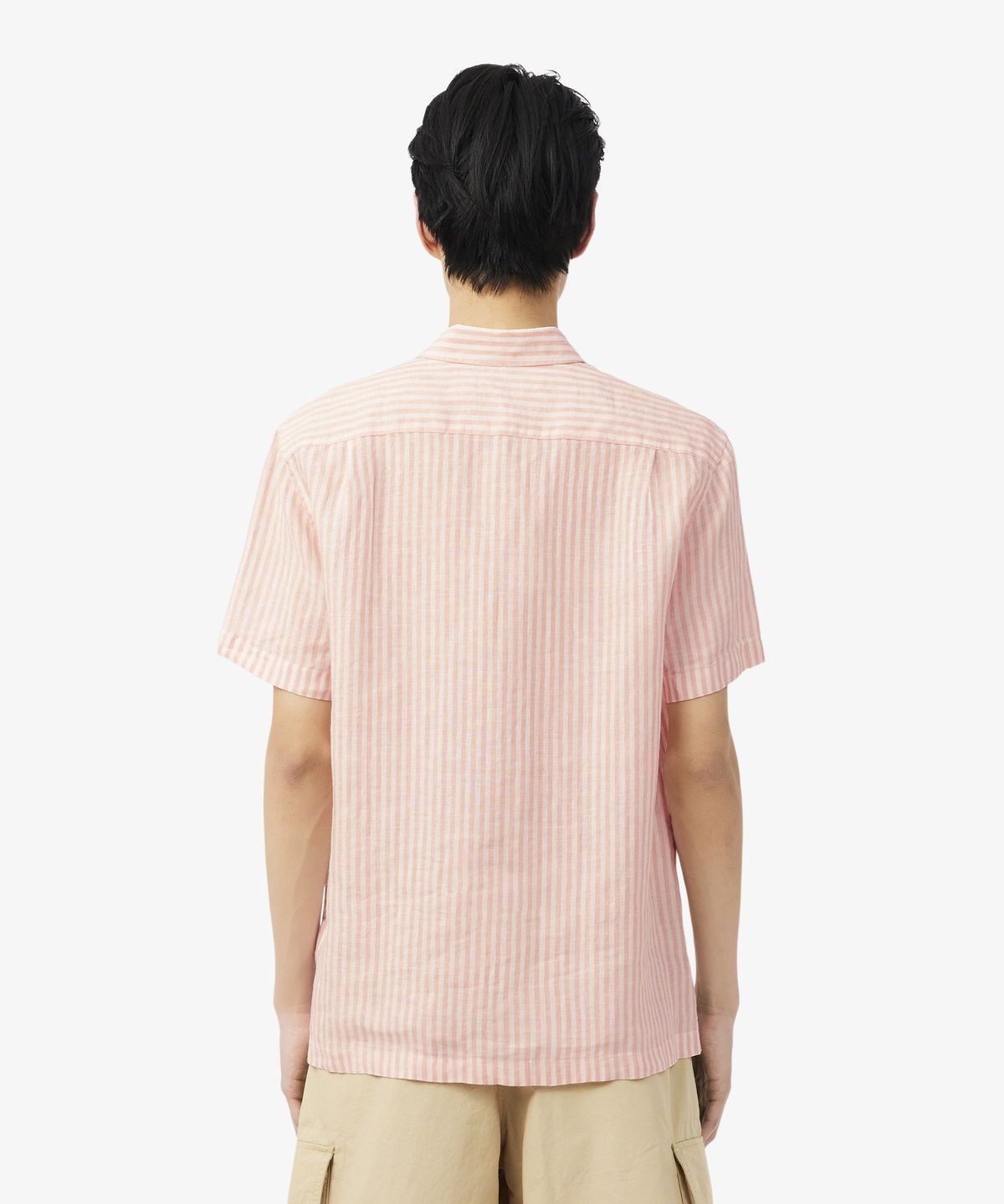 라코스테(LACOSTE) 남성 린넨 스트라이프 반팔 셔츠 CH8061-56G TIM