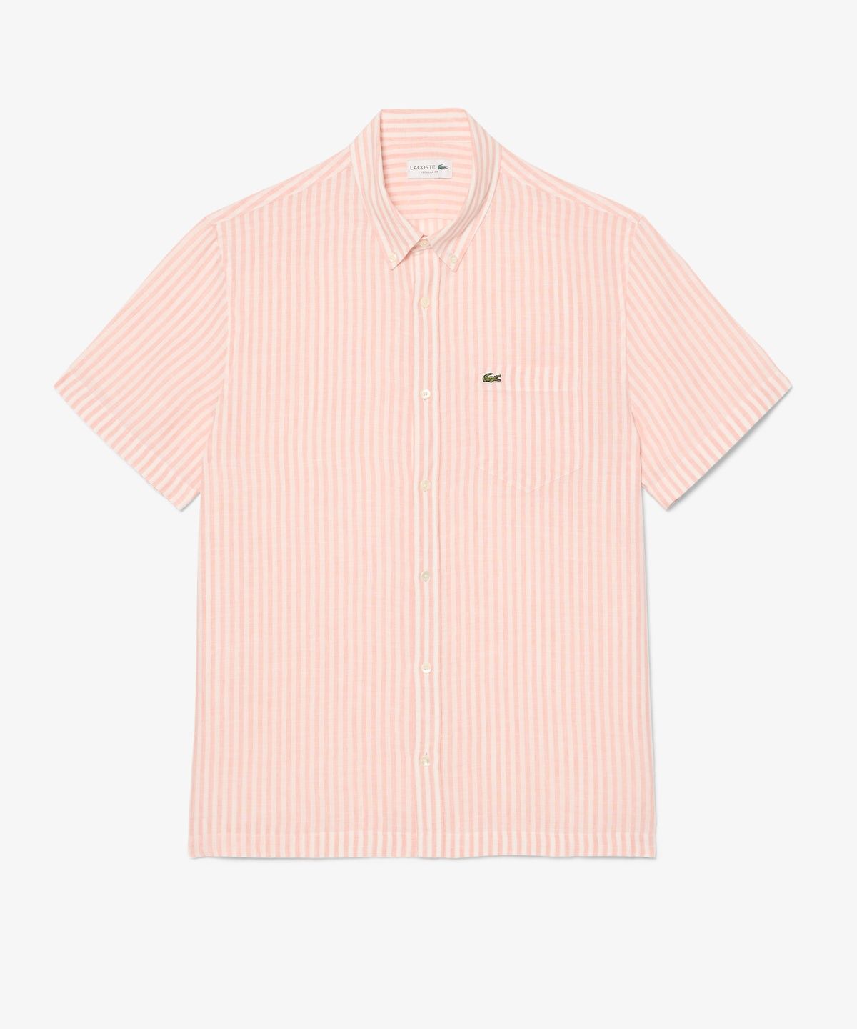 라코스테(LACOSTE) 남성 린넨 스트라이프 반팔 셔츠 CH8061-56G TIM