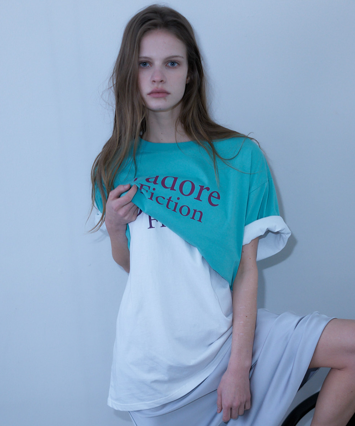 라티젠(LARTIGENT) L23 FICTION OVERFIT T-SHIRT(MINT)
