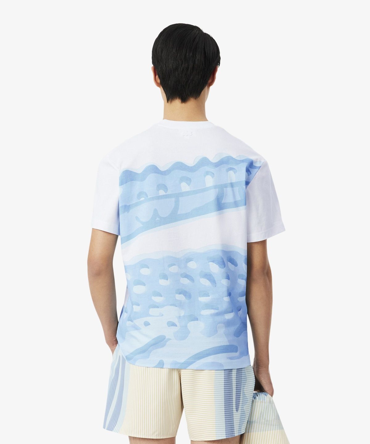 라코스테(LACOSTE) 남성 전판 악어 그래픽 반팔 티셔츠 TH1997-56G 001