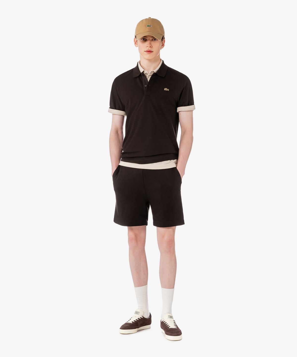 라코스테(LACOSTE) 남성 조직감 쇼츠 GH1973-56G 3LA